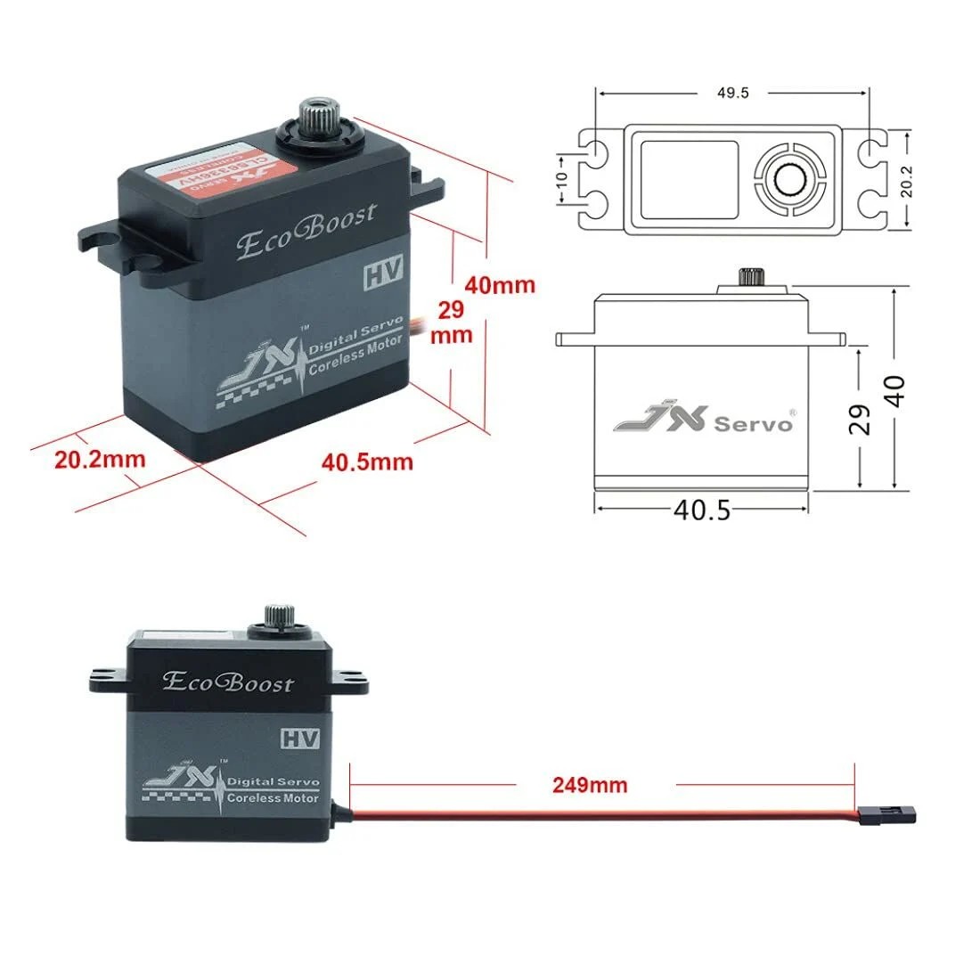 JX 36KG Ecoboost Coreless HV Servo