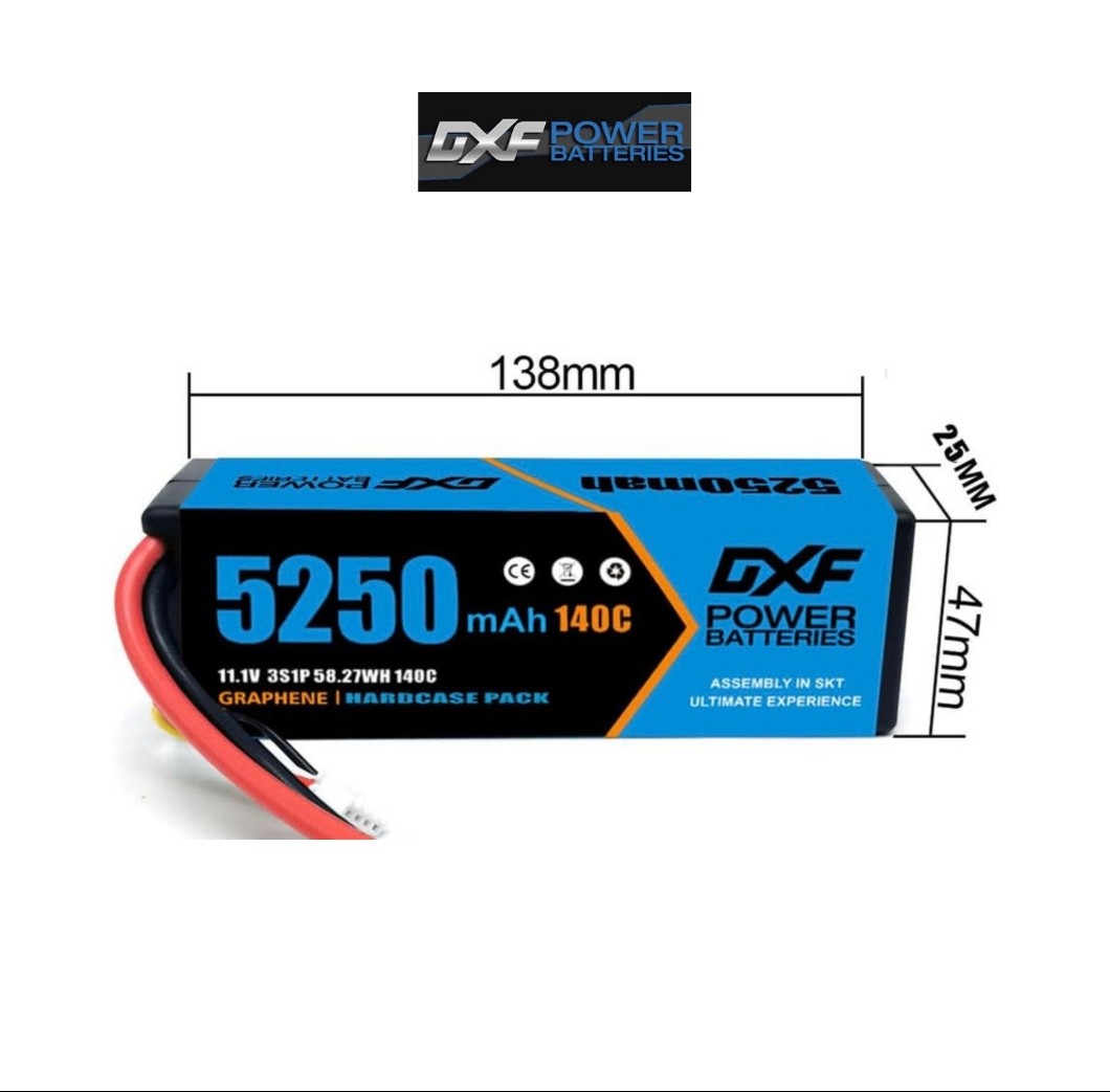 DXF Power 3s 11.1v 5250mAh 140C Hardcase Lipo Batarya