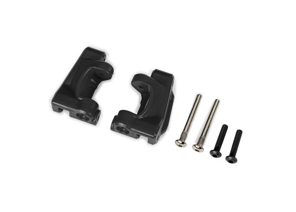 Caster blocks (c-hubs), extreme heavy duty, black (left & right)/ 3x26mm hinge pins (2)/ 3x15mm BCS (2) (for use with #9180 and 9181 upgrade kit) TRX9136