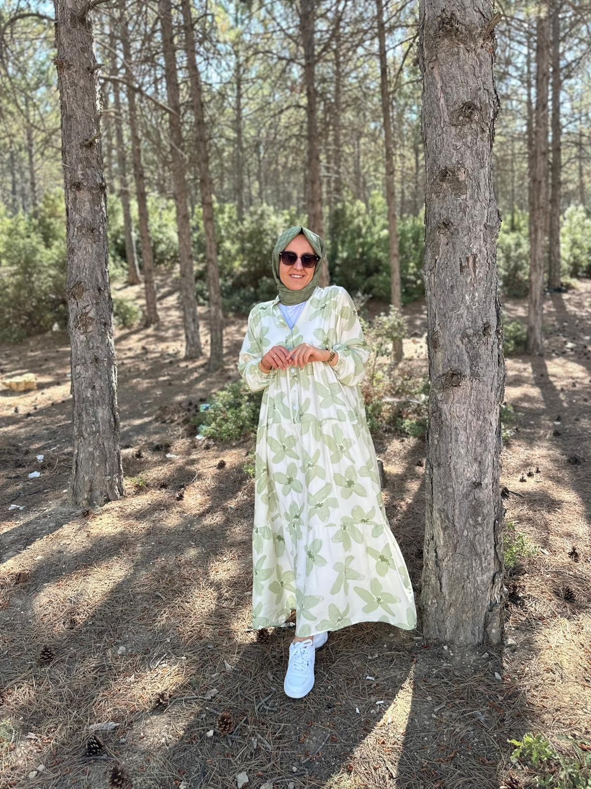 PAMUKLU VİSKON ELBİSE