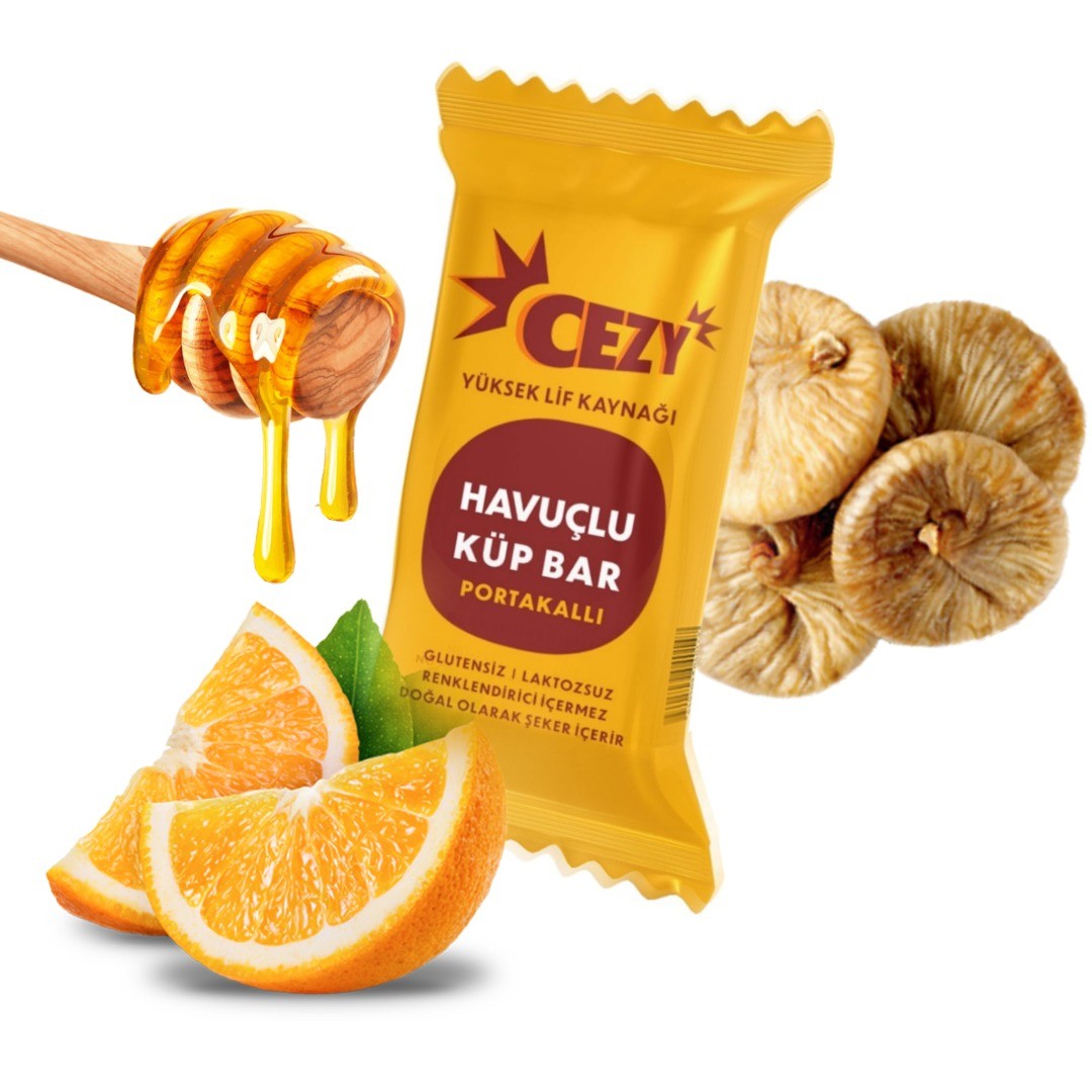 CEZY Havuçlu Küp Bar Portakallı 30g x 12 adet