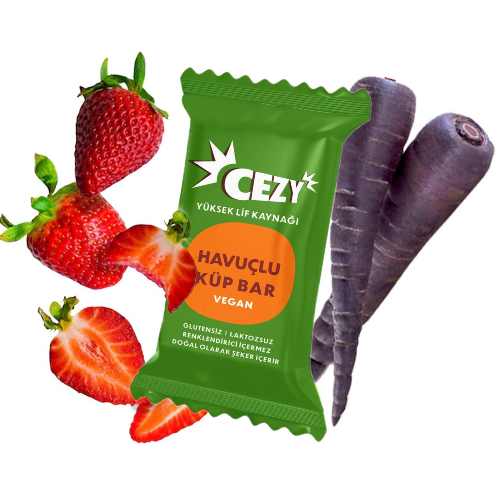 CEZY Havuçlu Küp Bar Vegan 30g x 12 adet