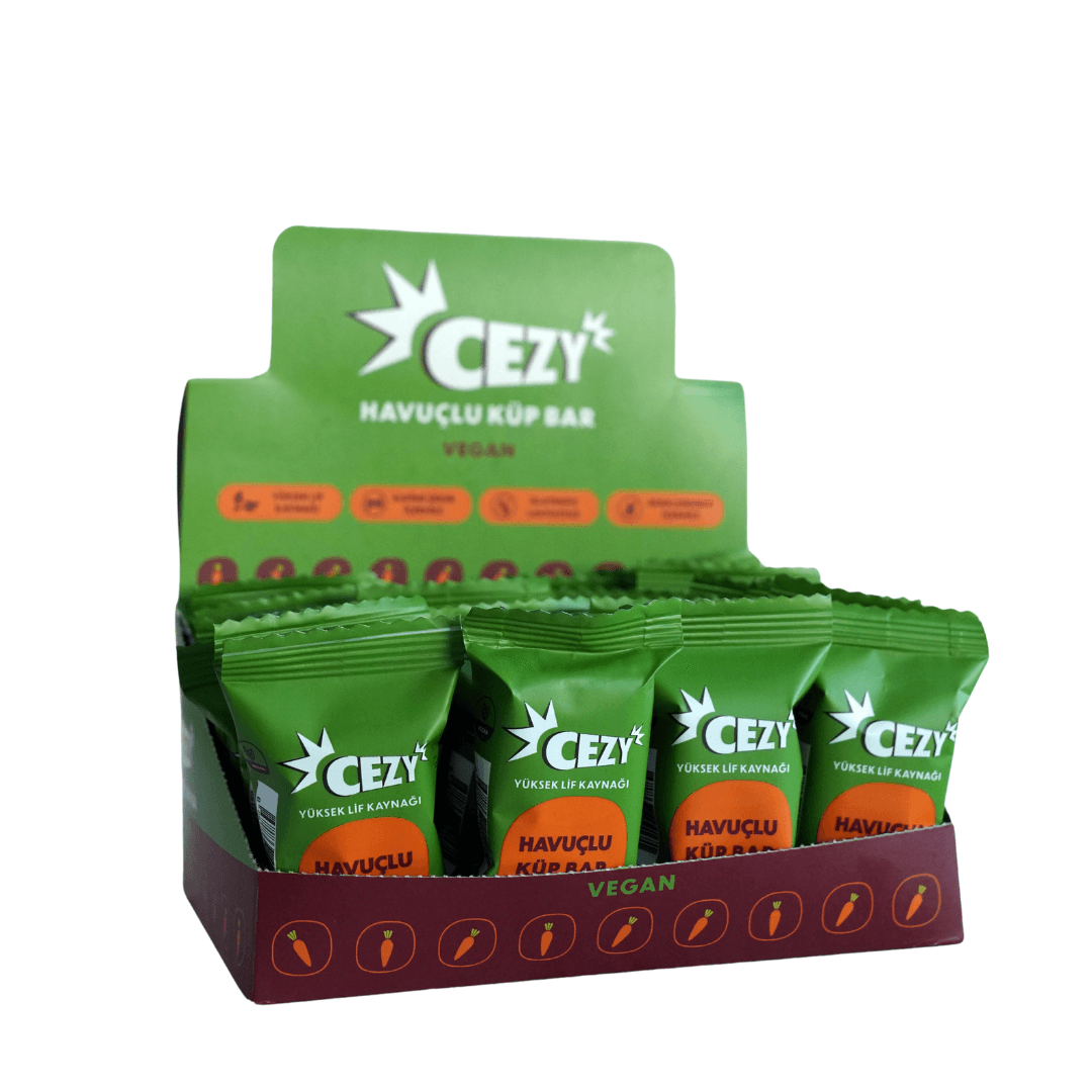 CEZY Havuçlu Küp Bar Vegan 30g x 12 adet