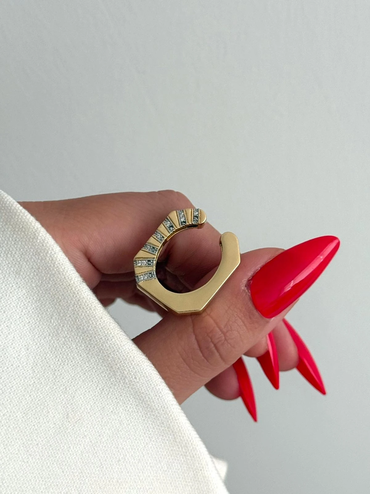 Özel Seri İki Renkli Zirkon Taşlı Earcuff