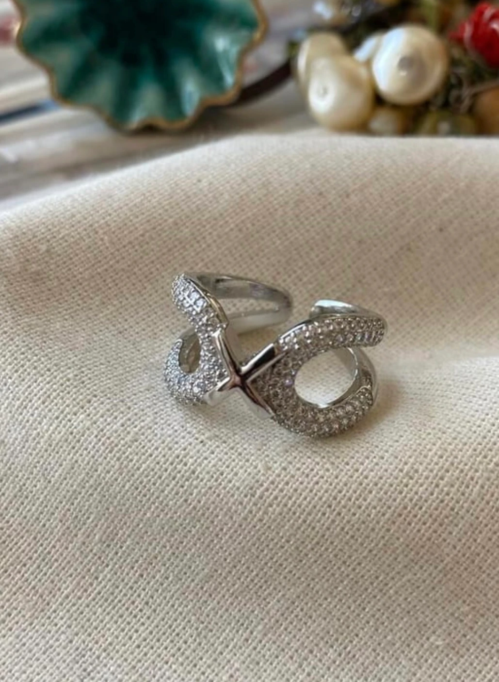 Silver X Tasarım Yüzük 