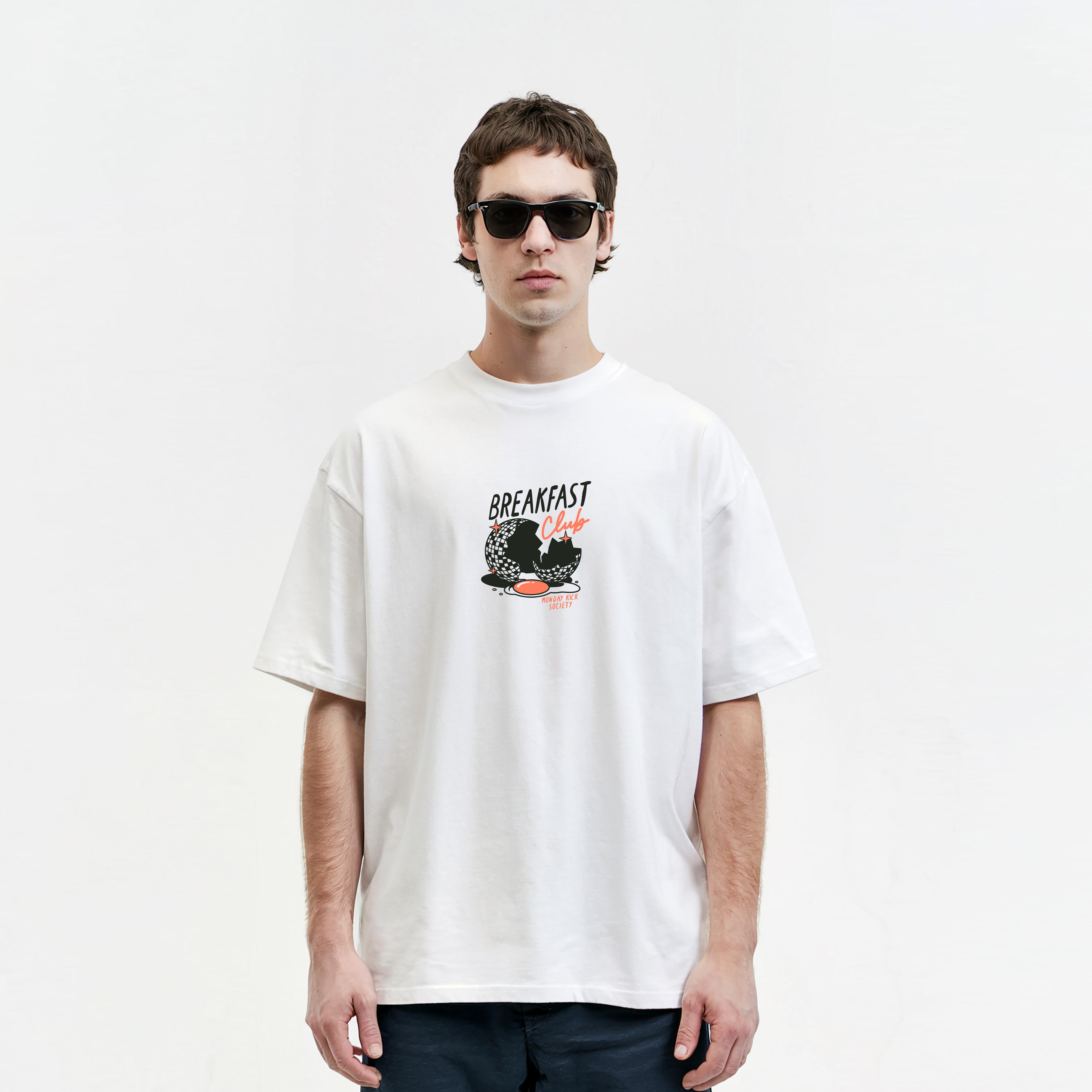 BREAKFAST CLUB - UNISEX TASARIM T-SHIRT - OVERSIZED