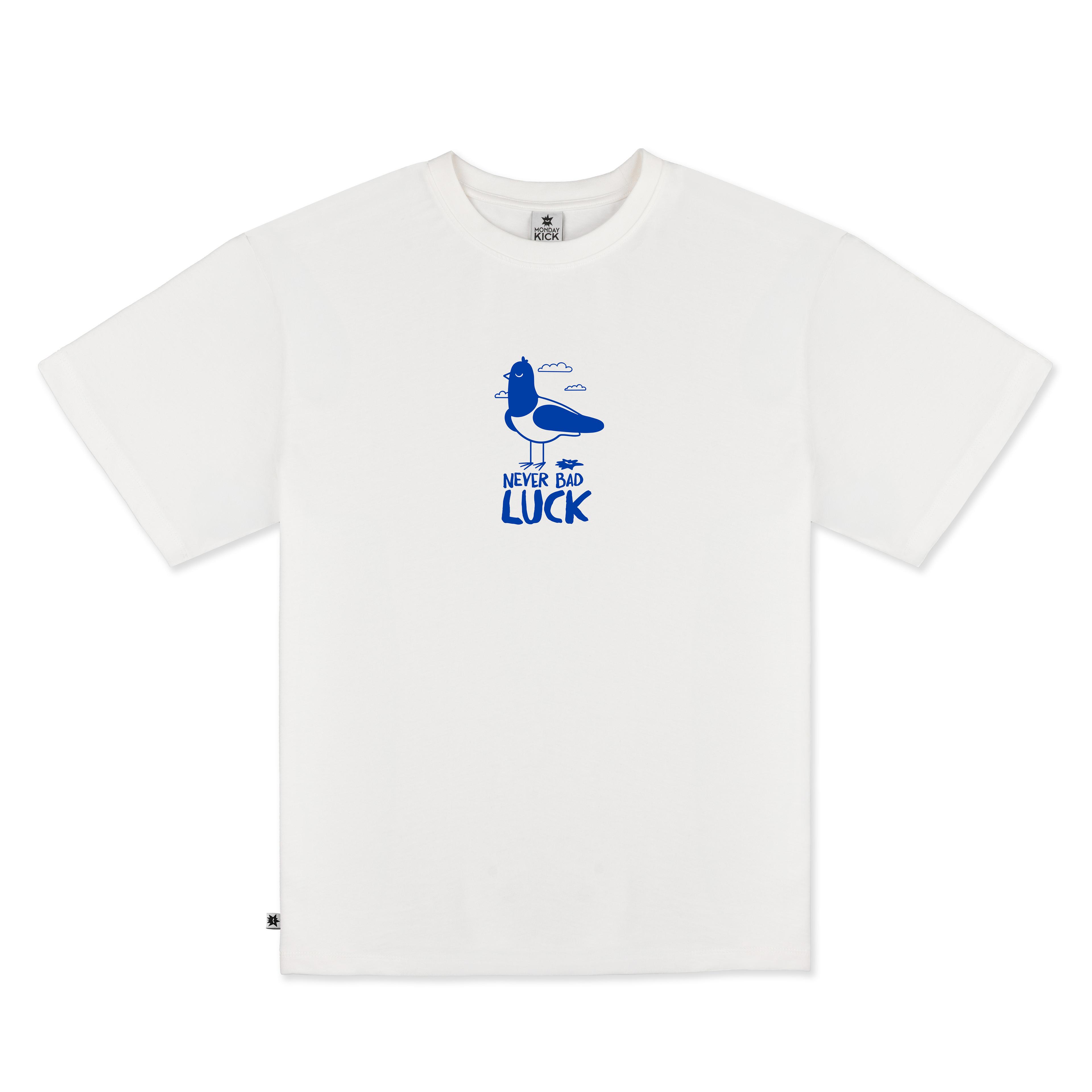 NEVER BAD LUCK - UNISEX TASARIM T-SHIRT - OVERSIZED