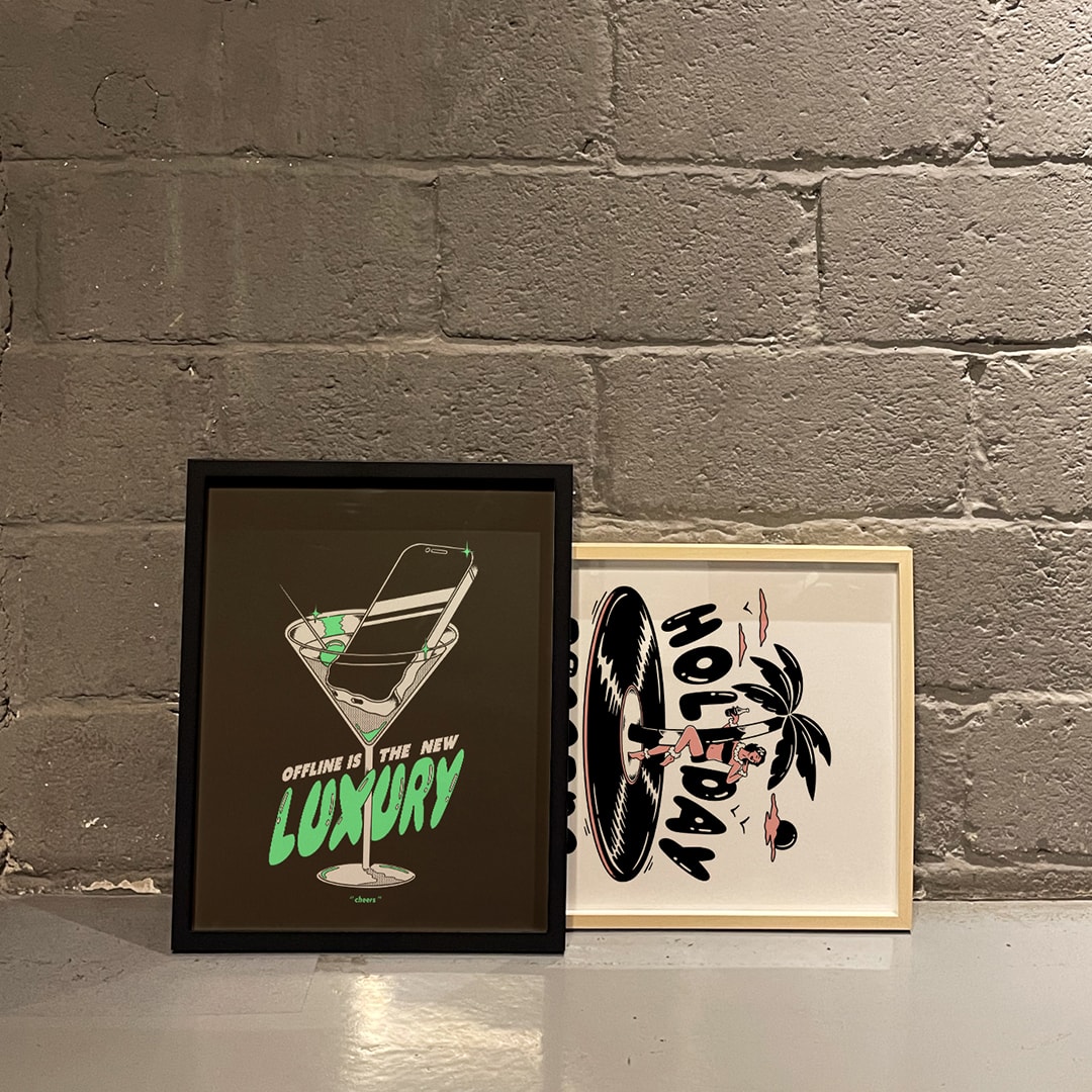 HOLIDAY RECORDS POSTER - 40x50 PREMIUM PAPER