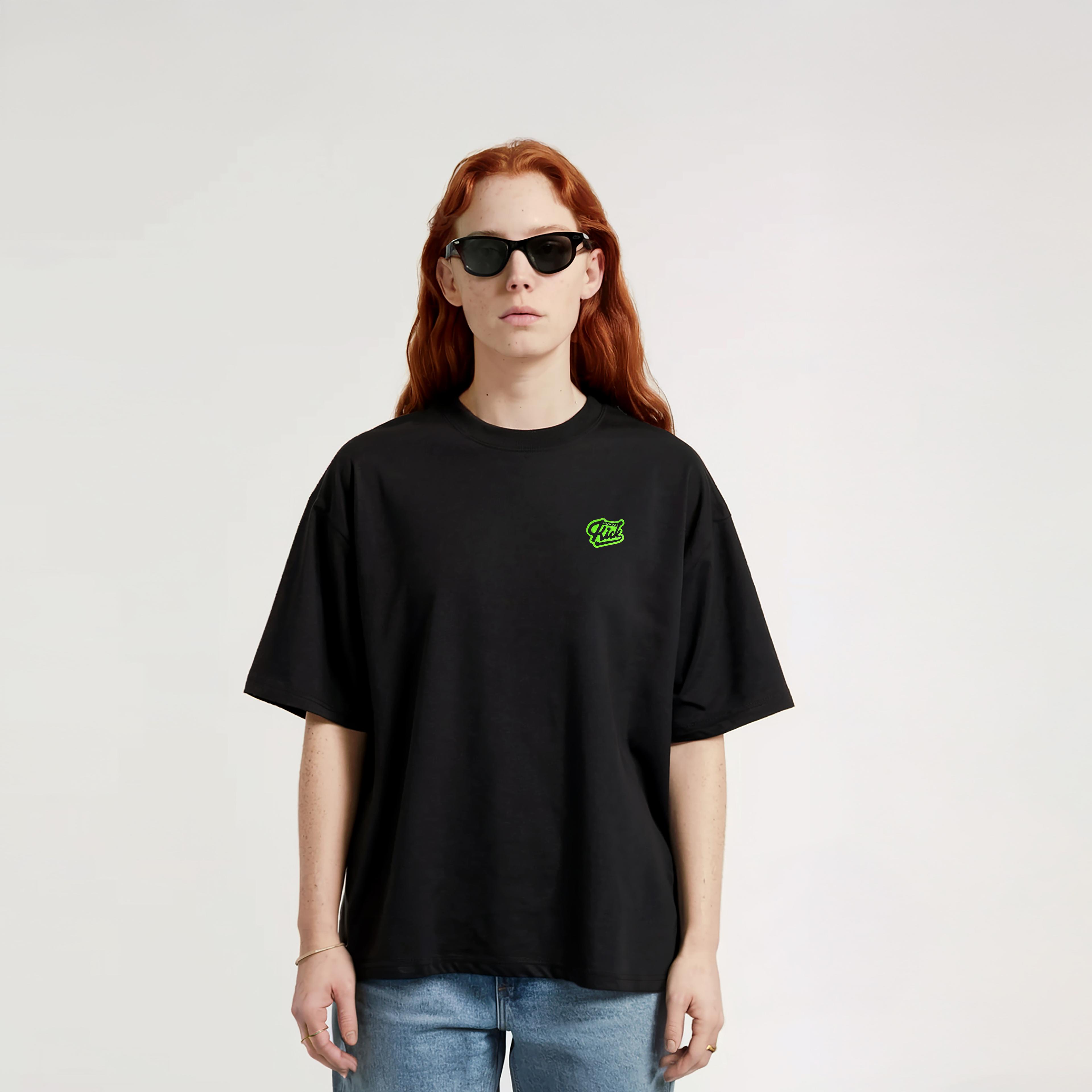 LOGO BLACK TEE - UNISEX TASARIM T-SHIRT - OVERSIZED