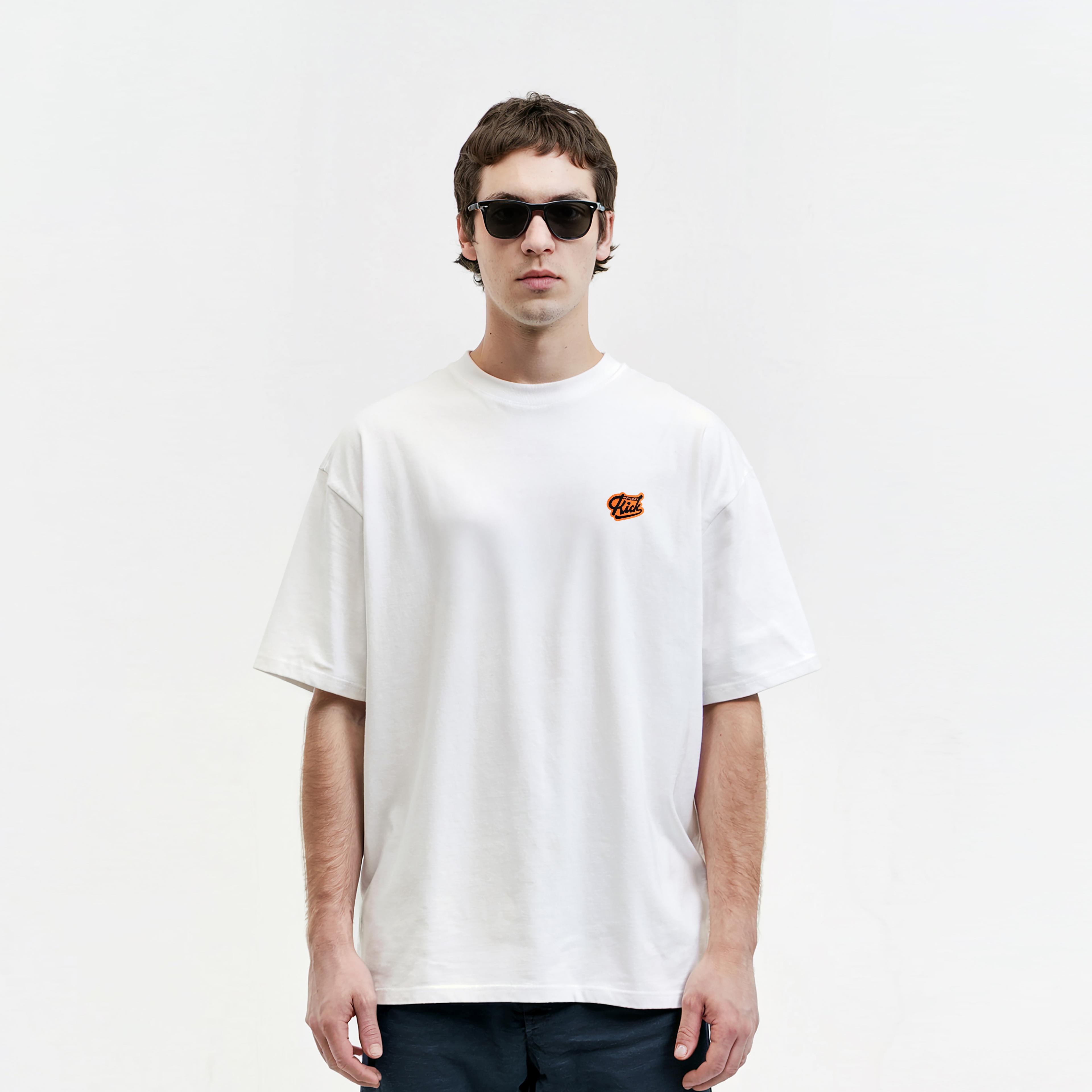LOGO WHITE TEE - UNISEX TASARIM T-SHIRT - OVERSIZED