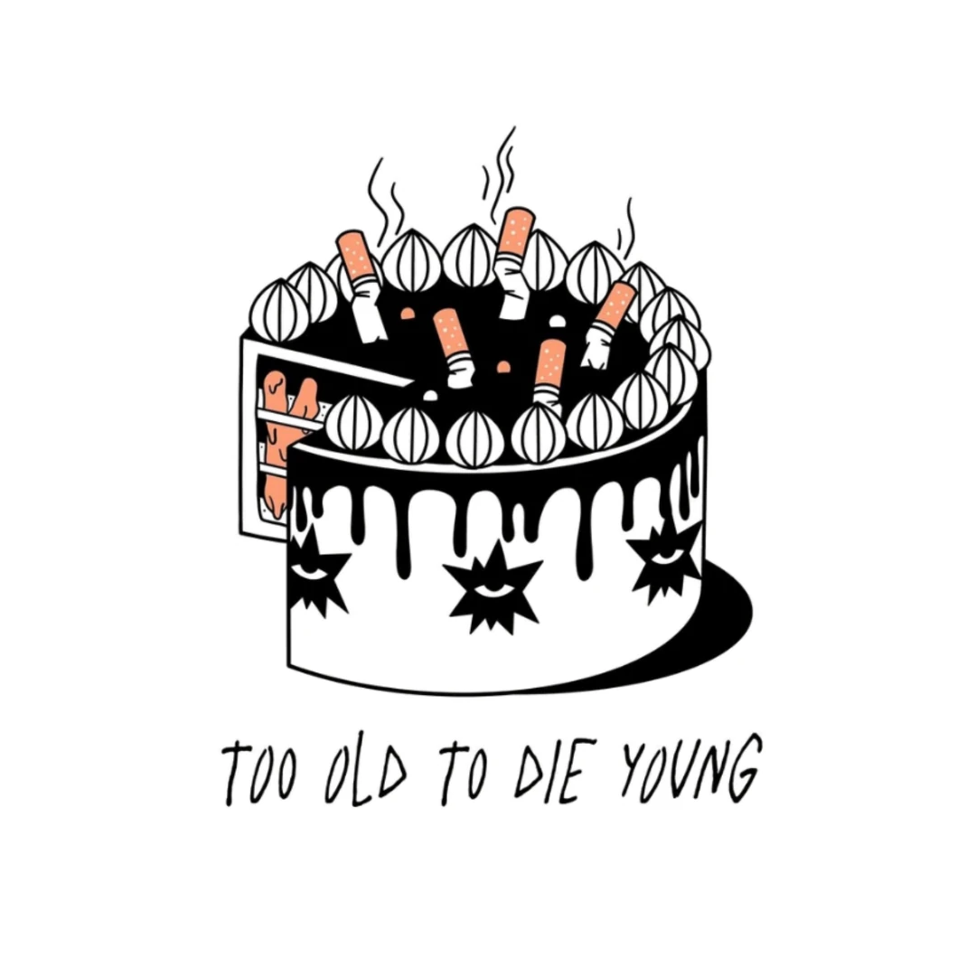 TOO OLD TO DIE YOUNG TEE - UNISEX TASARIM T-SHIRT - %100 COTTON