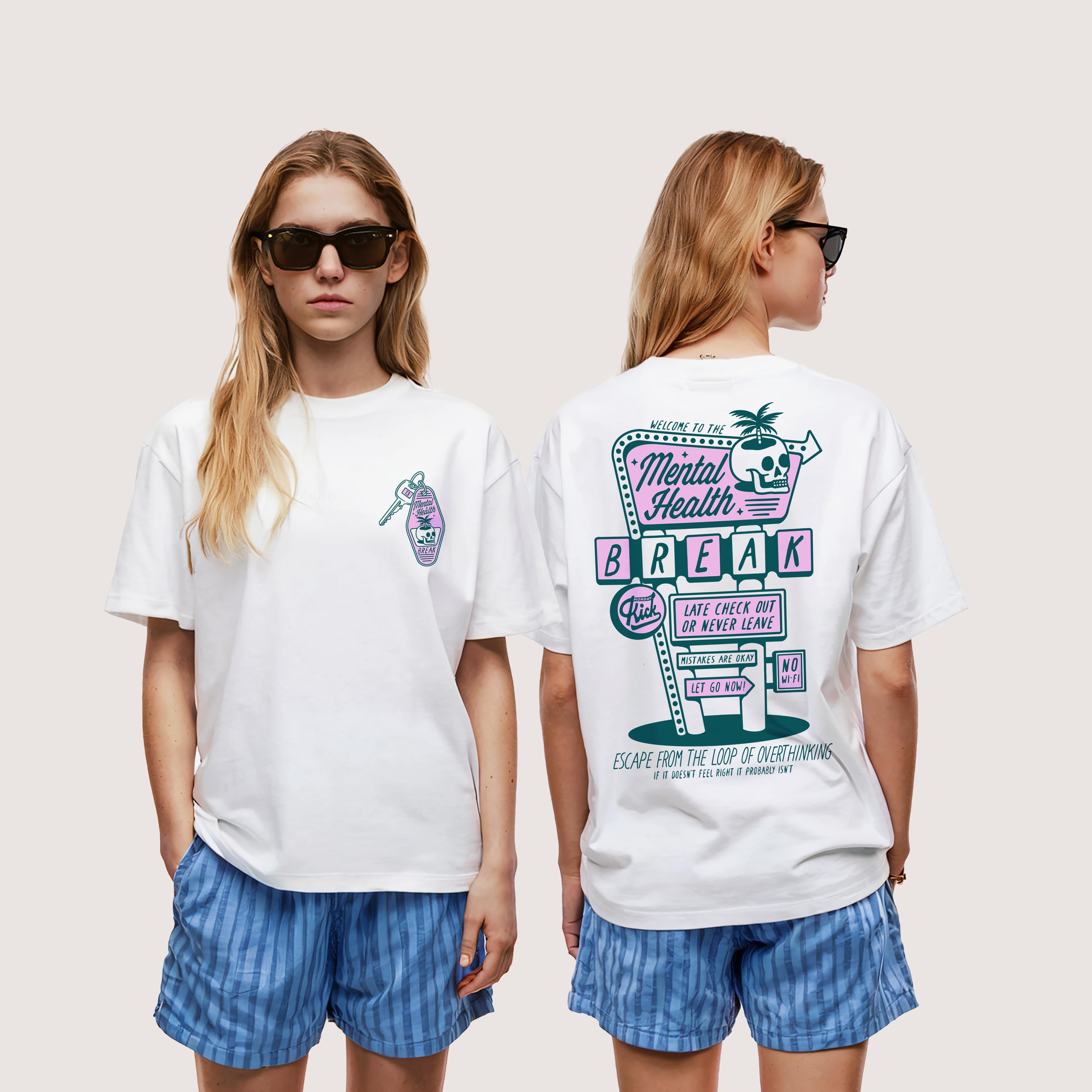 MENTAL HEALT - UNISEX TASARIM T-SHIRT - OVERSIZED