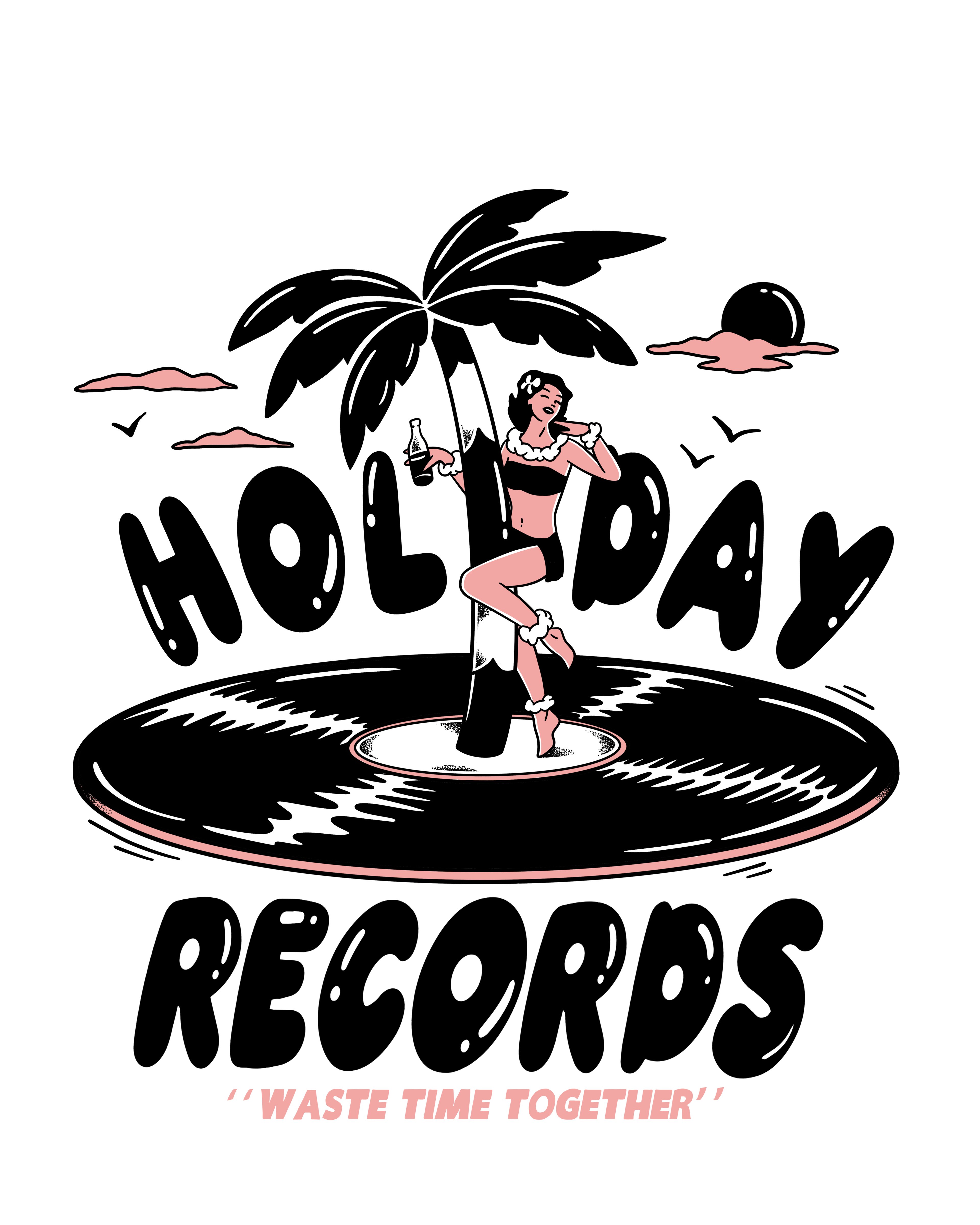 HOLIDAY RECORDS POSTER - 40x50 PREMIUM PAPER