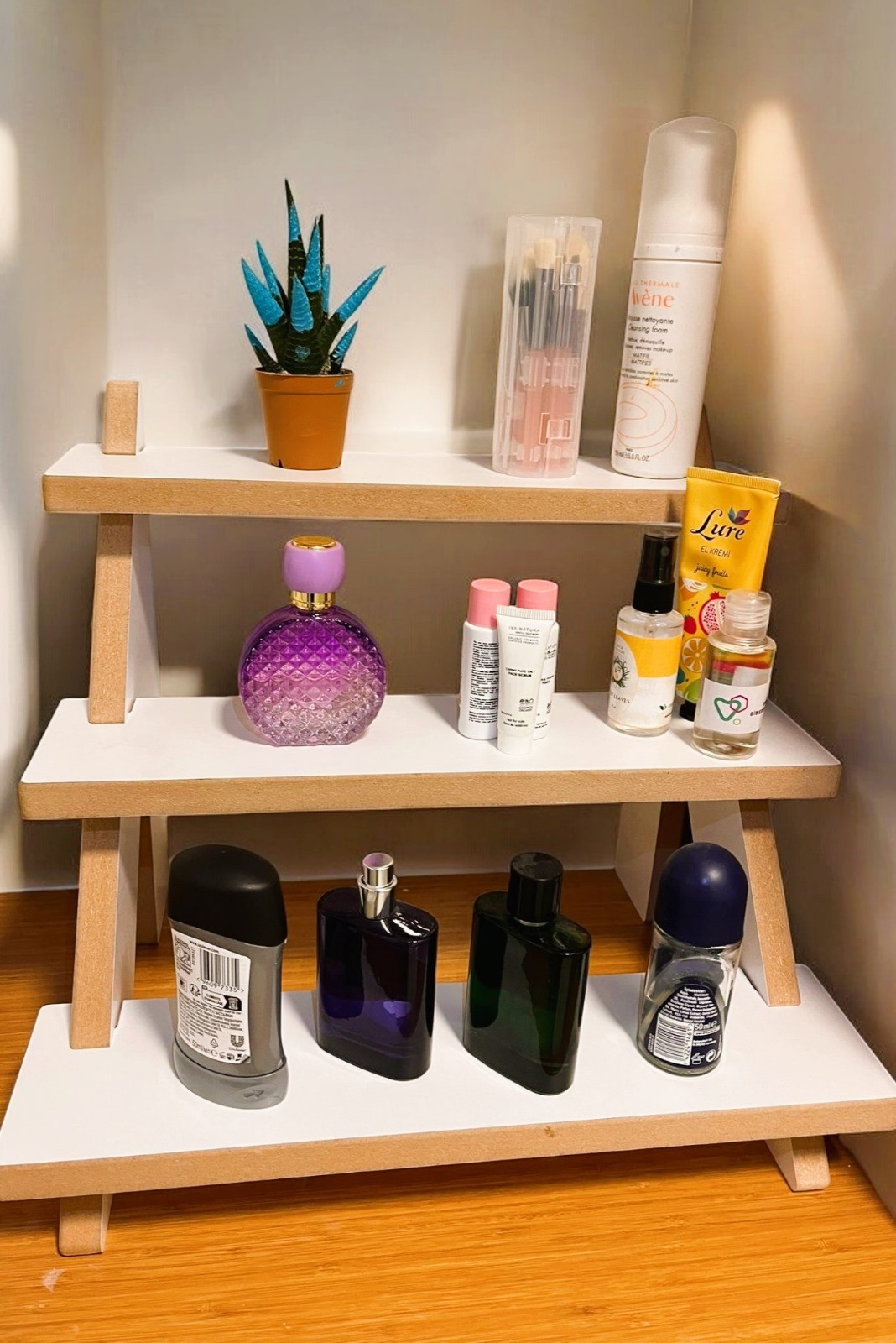 Masa Düzenleyici Tezgah Üstü Organizer Banyo Rafı Üç Raflı Organizer Banyo - Mutfak Organizer