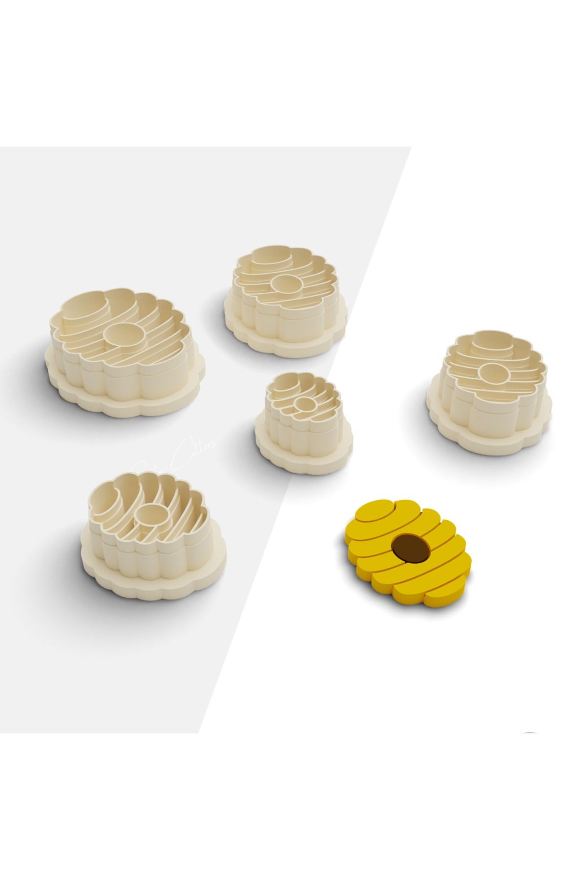 Arı Kovanı Şekilli Polimer Kil Kesme Kalıbı, Küpe Kalıp, Takı Kalıbı, Pasta kalıpları , No:1080