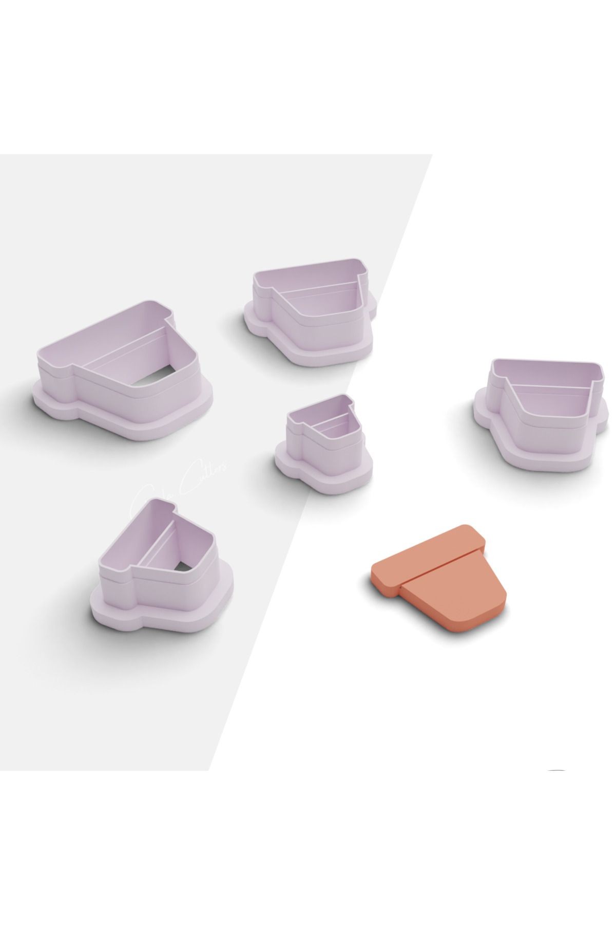 Saksı Şekilli Polimer Kil Kesme Kalıbı, Küpe Kalıp, Takı Kalıbı, Clay Cutter , No:1119