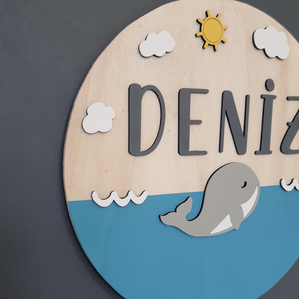 Deniz Temalı Kapı Süsü