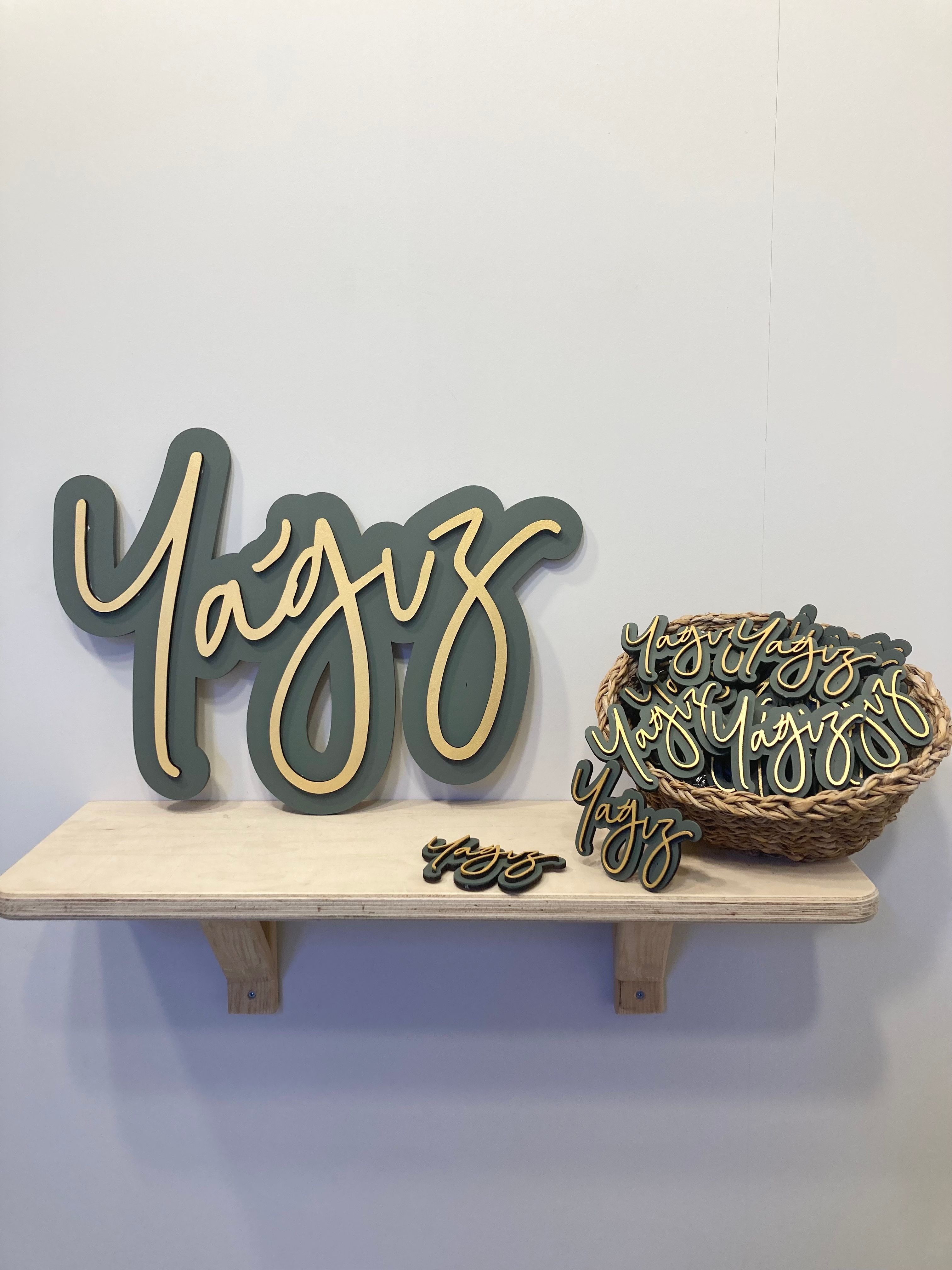 İsim Temalı Kapı Süsü ve Magnet 20'li Set