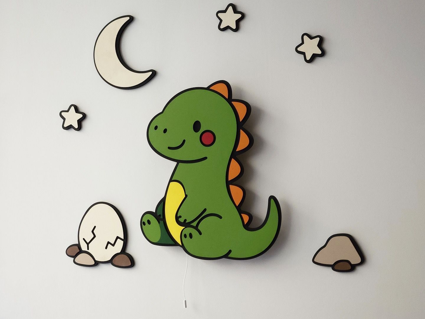 Dinozor - Dinozzy Ahşap Gece Lambası