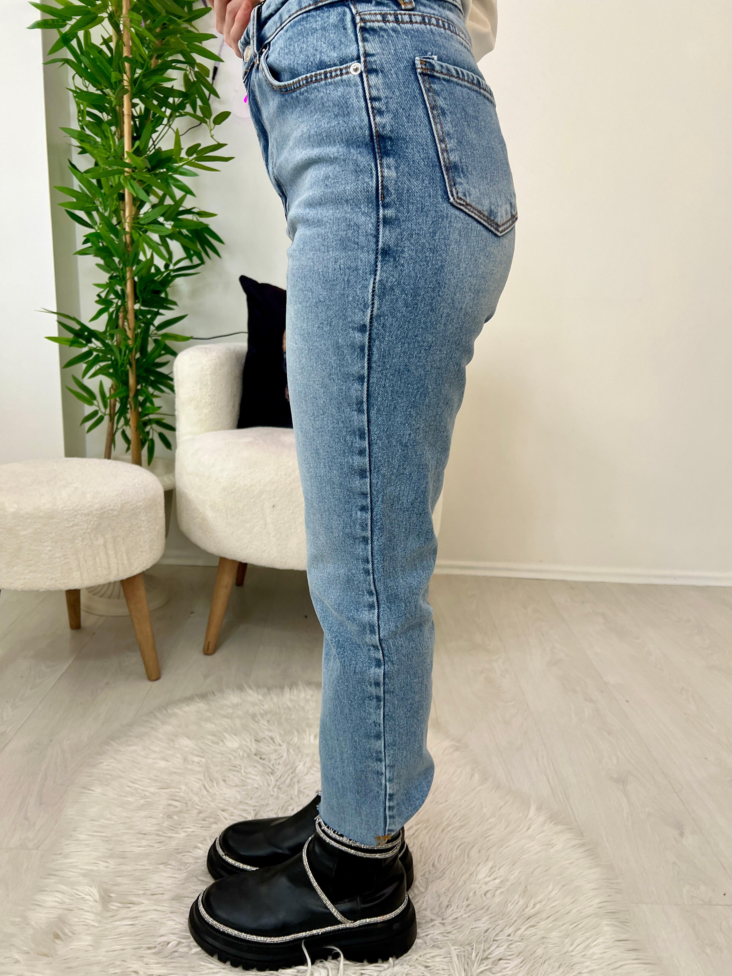 Orj. Z.Marka Paçası Kesik Mom Jean