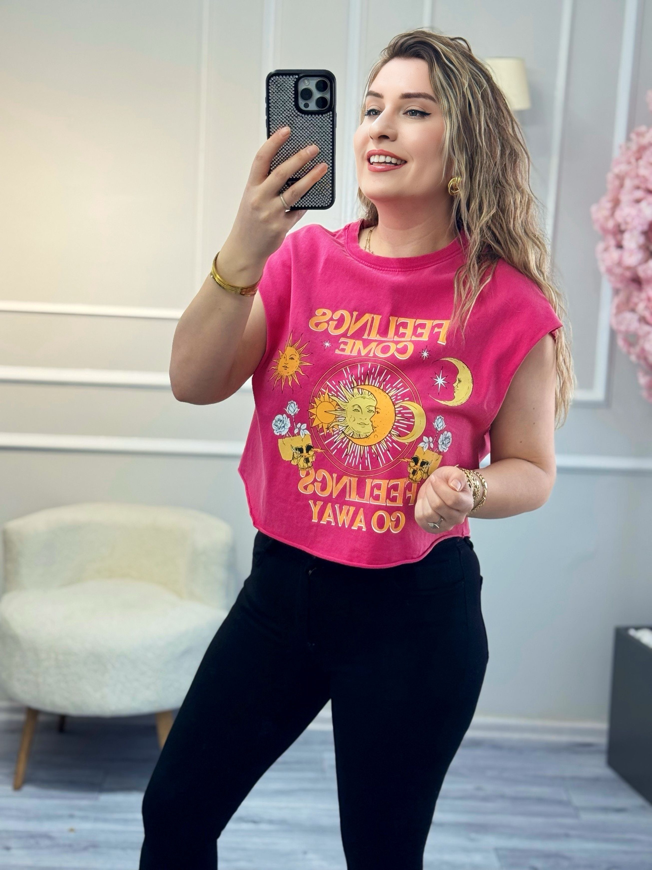 Dilvin Kolsuz Baskı Detaylı Yıkamalı Tshirt