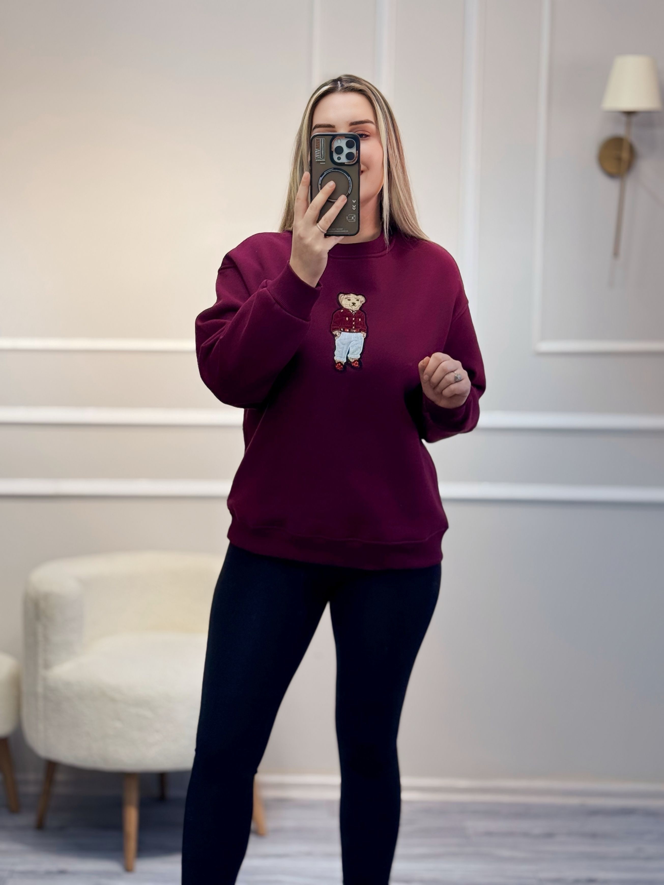 Teddy Bear Baskılı Sweat