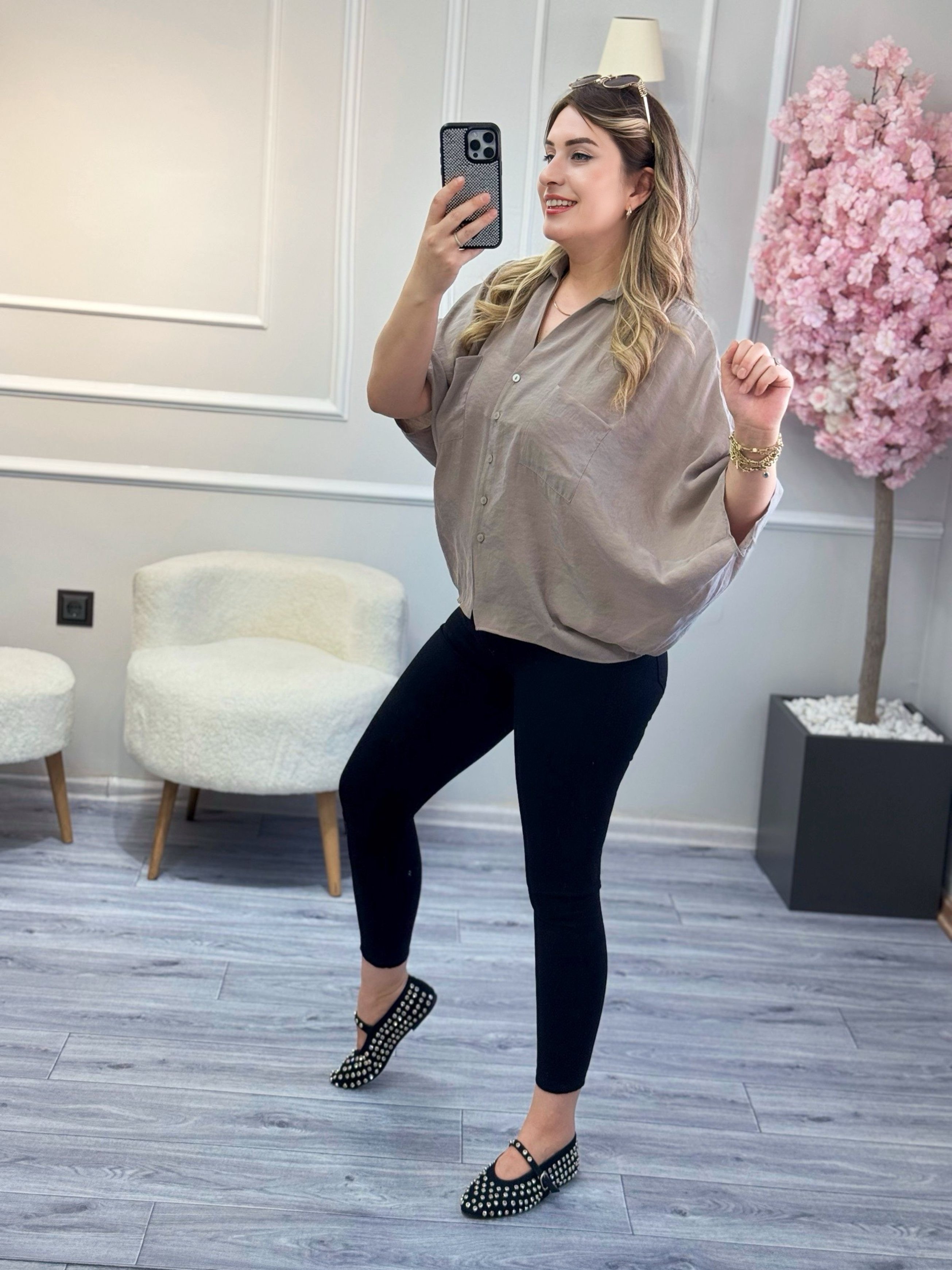 Oversize Tencel Gömlek