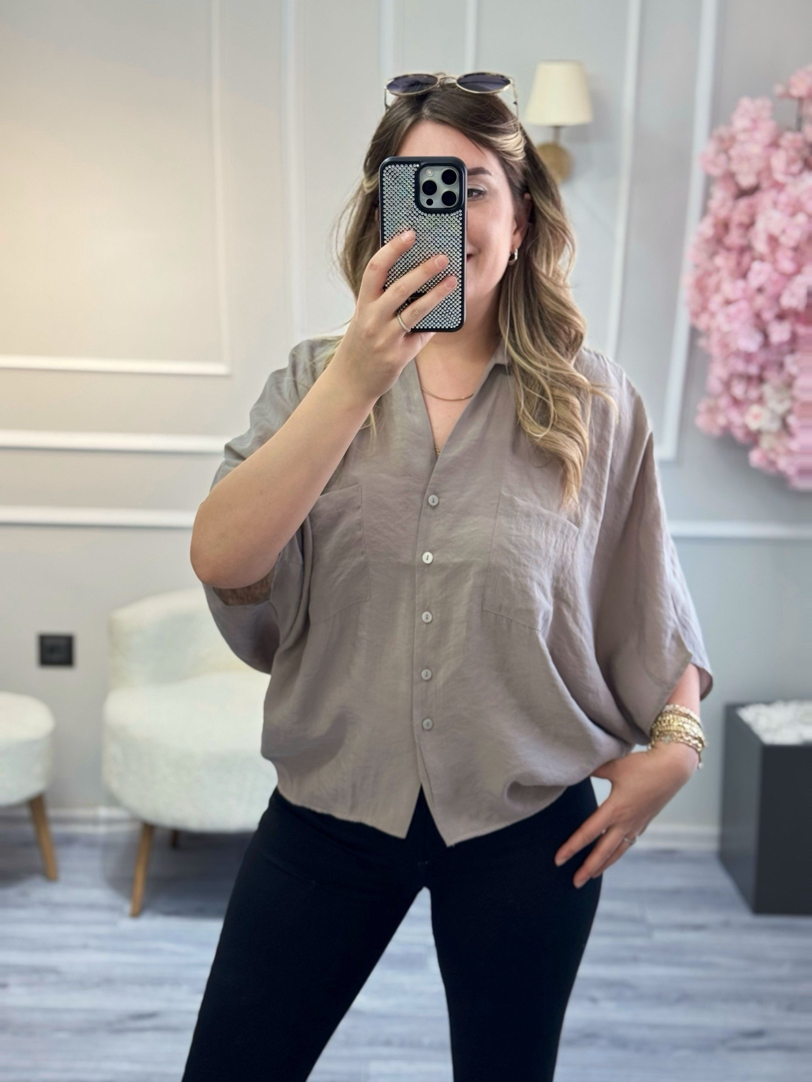 Oversize Tencel Gömlek