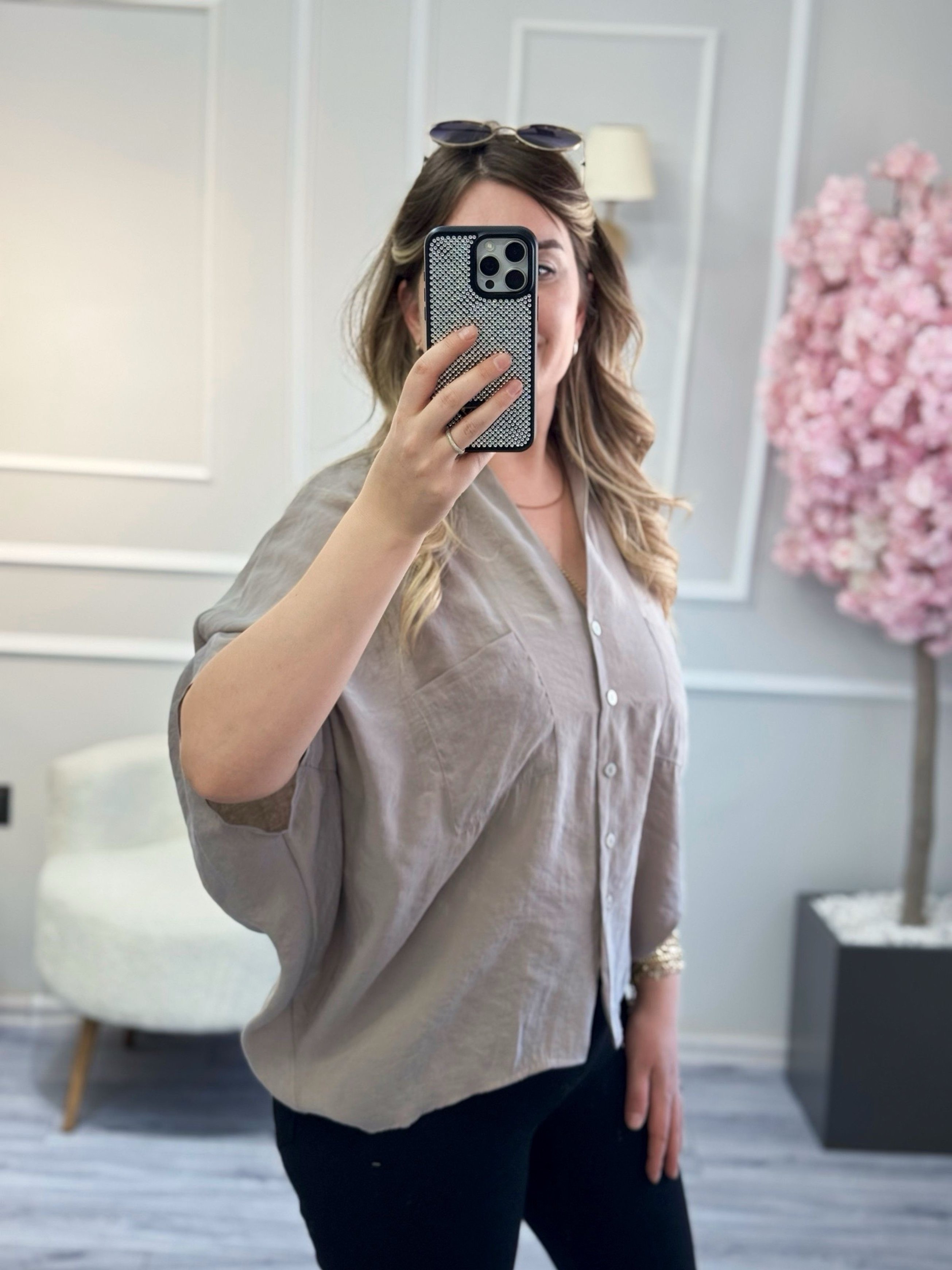 Oversize Tencel Gömlek