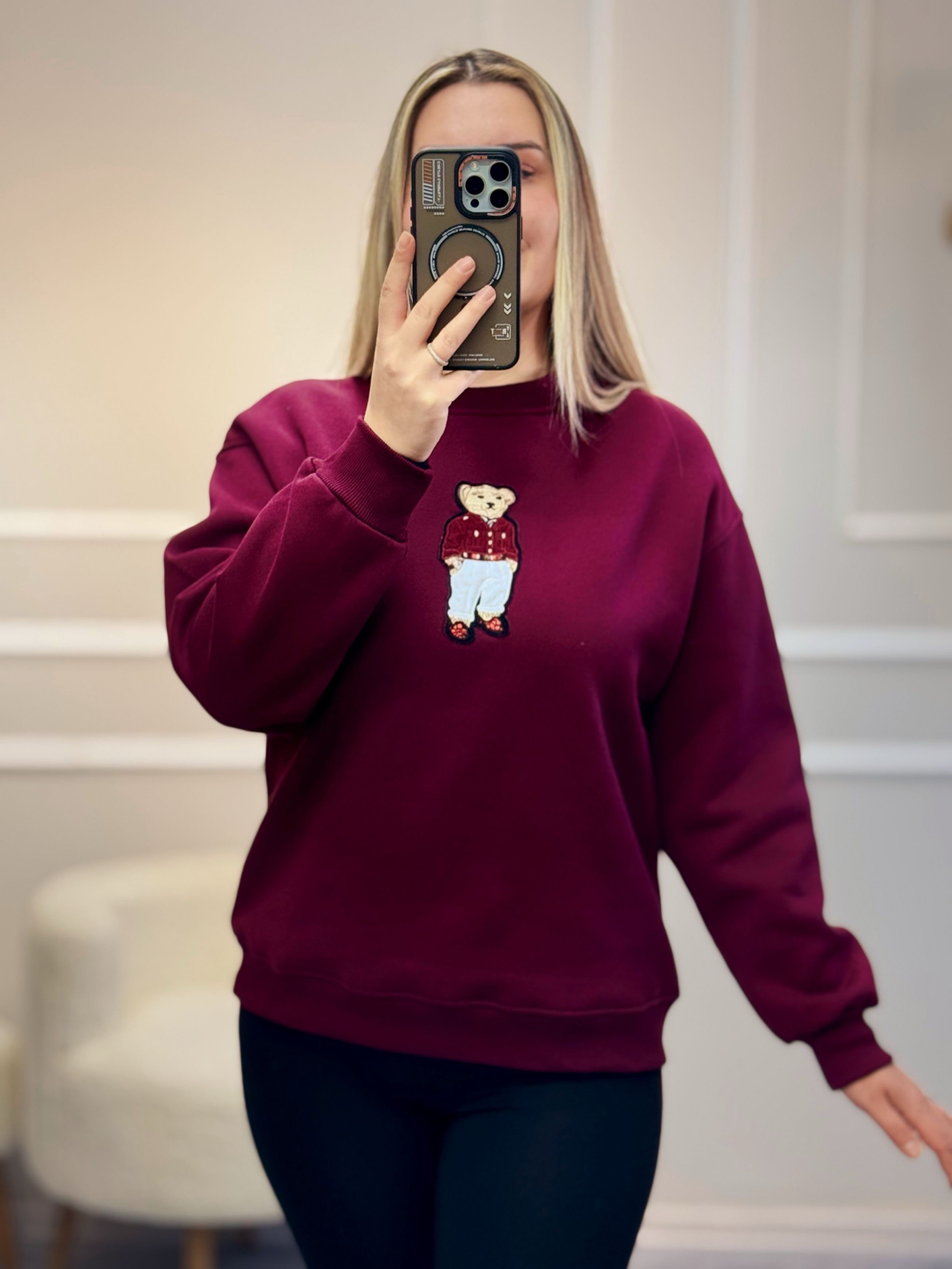 Teddy Bear Baskılı Sweat