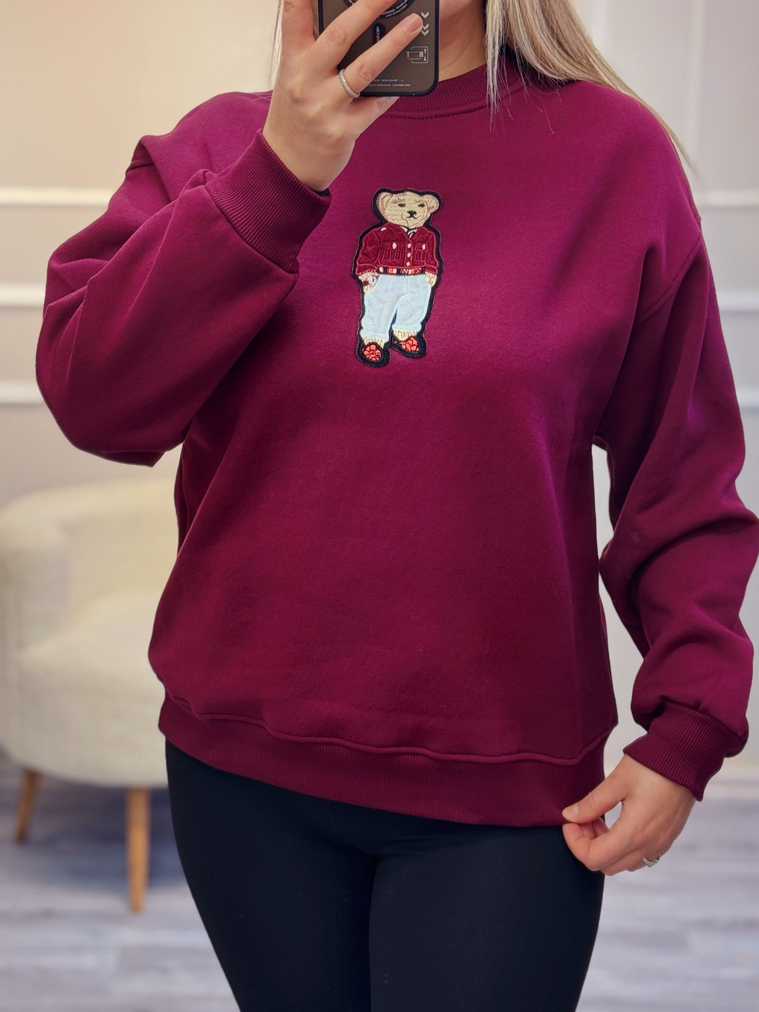 Teddy Bear Baskılı Sweat
