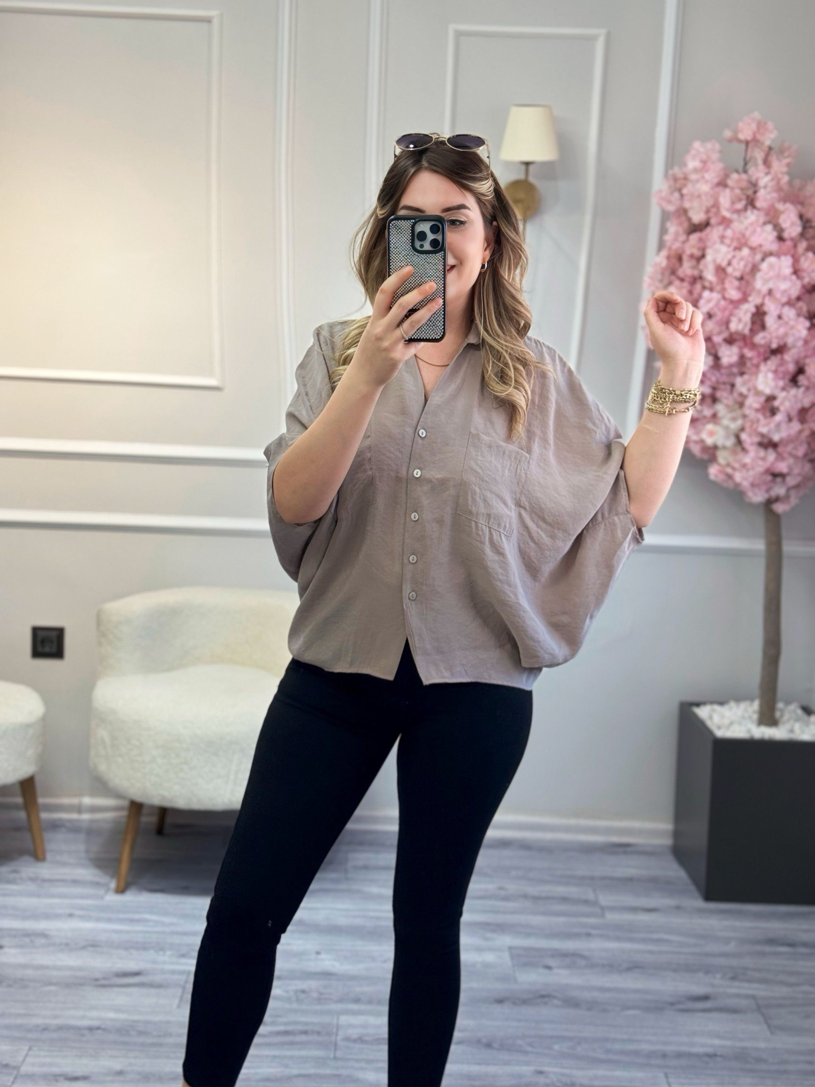 Oversize Tencel Gömlek
