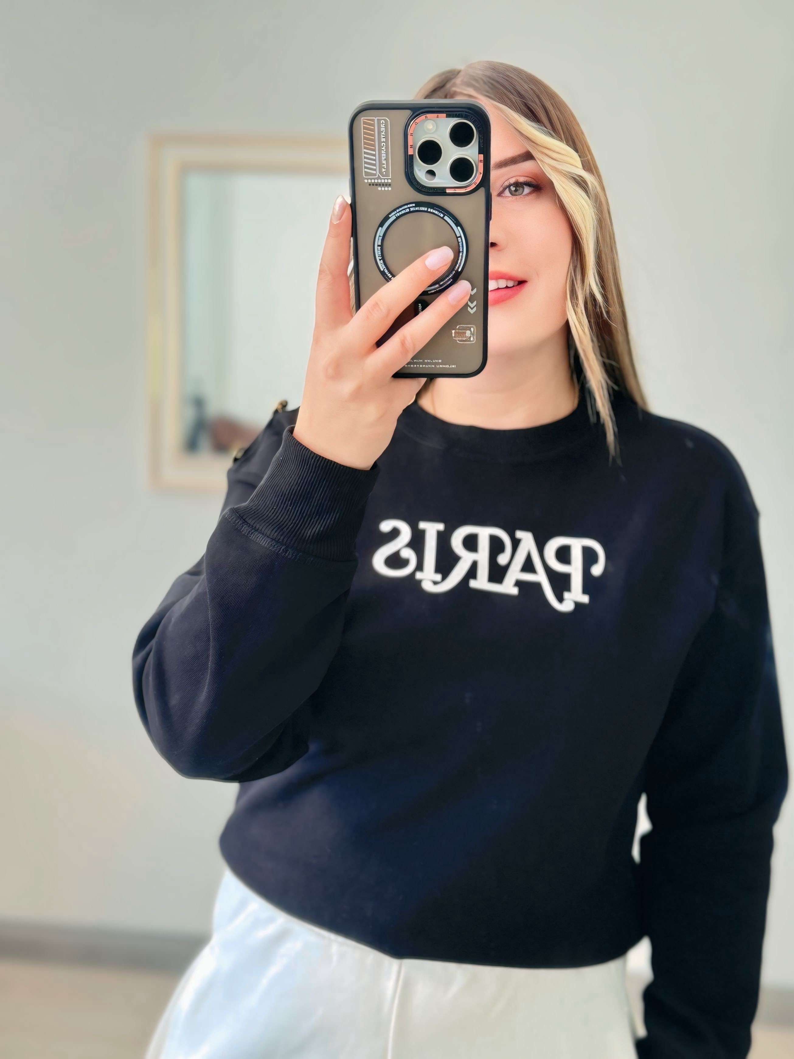 Paris Nakış İşlemeli Sweat