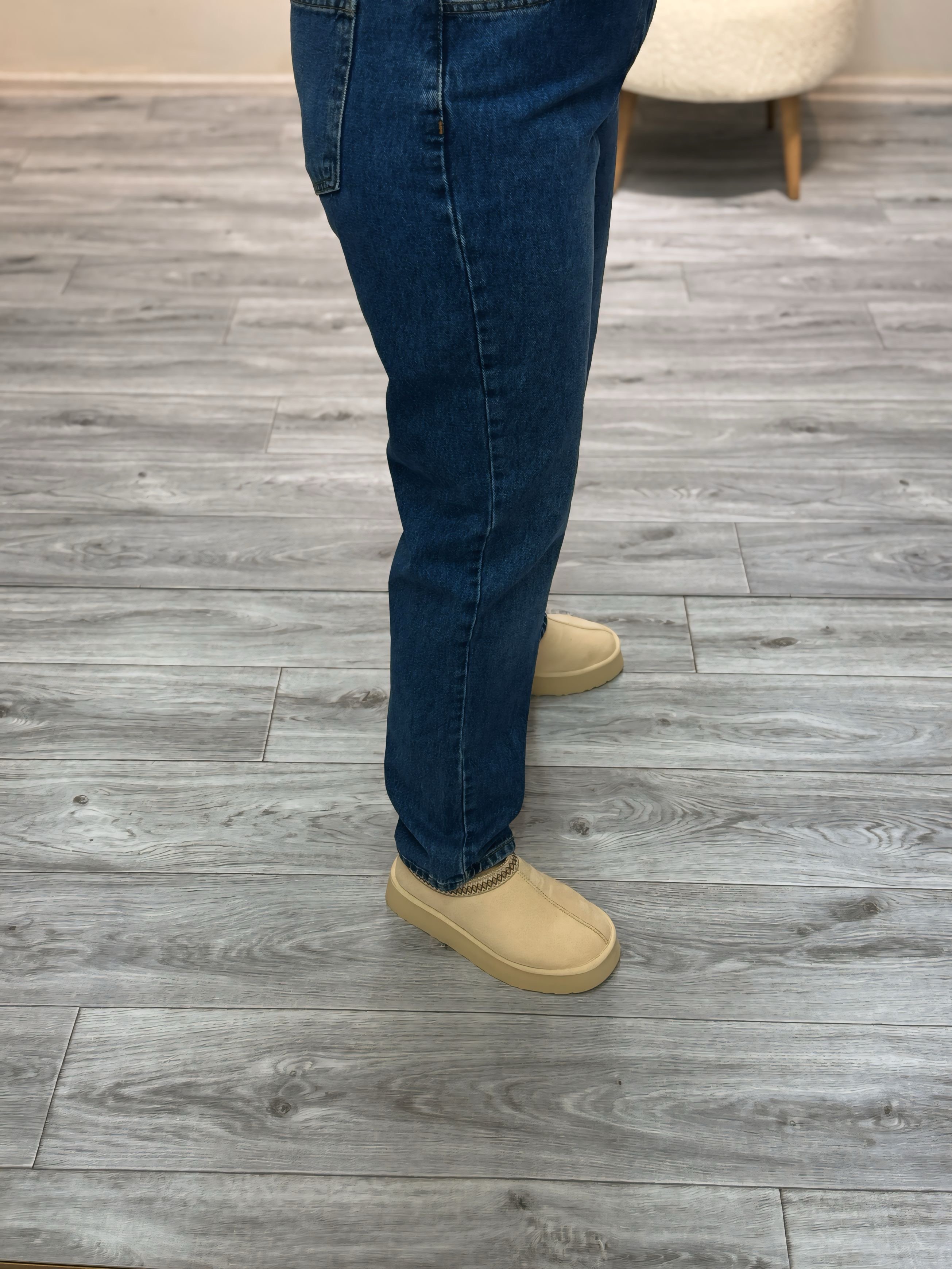 Karol Straight Kemer Detaylı Jean Mavi