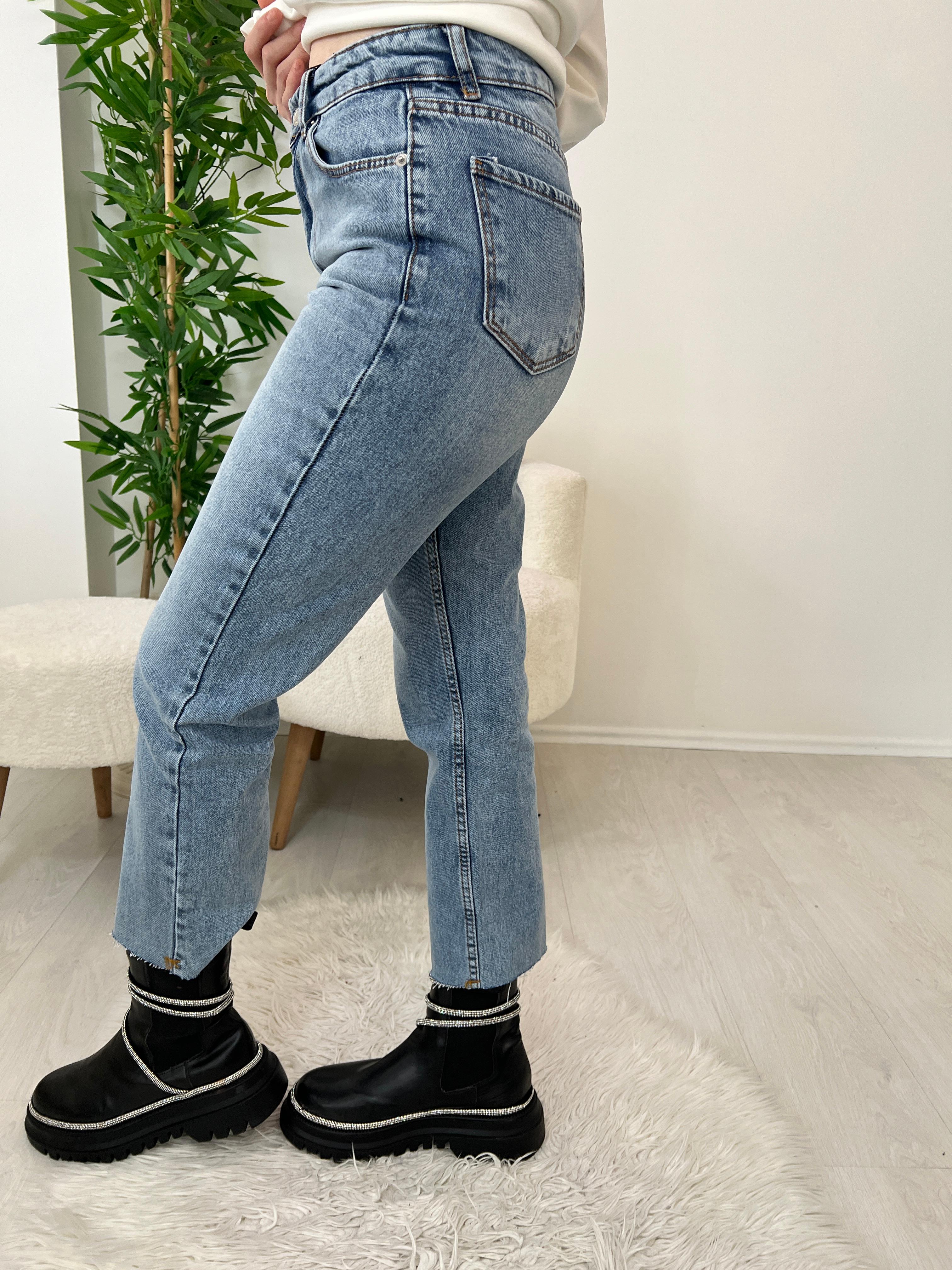 Orj. Z.Marka Paçası Kesik Mom Jean