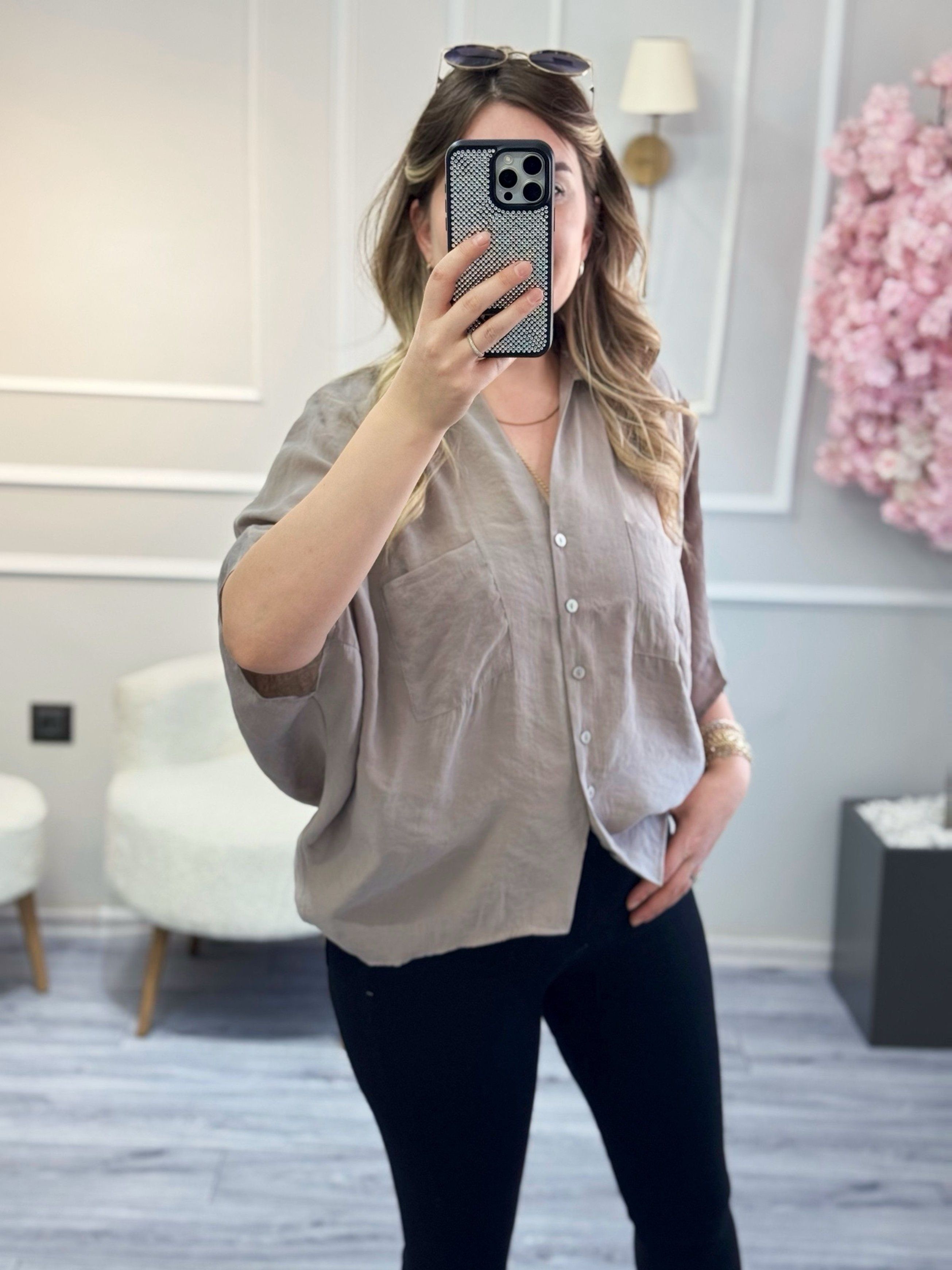 Oversize Tencel Gömlek
