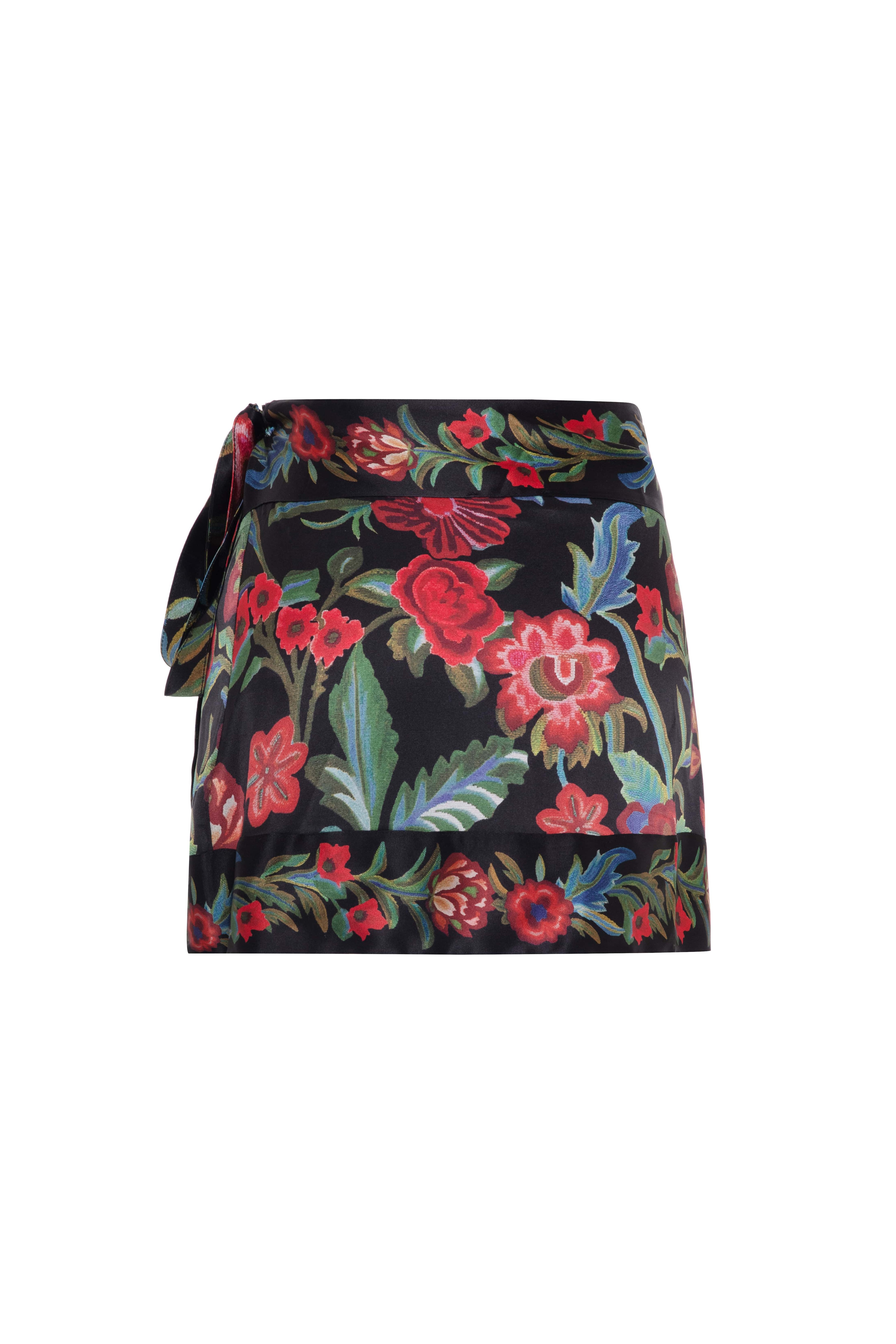 Black Roses Skirt Short