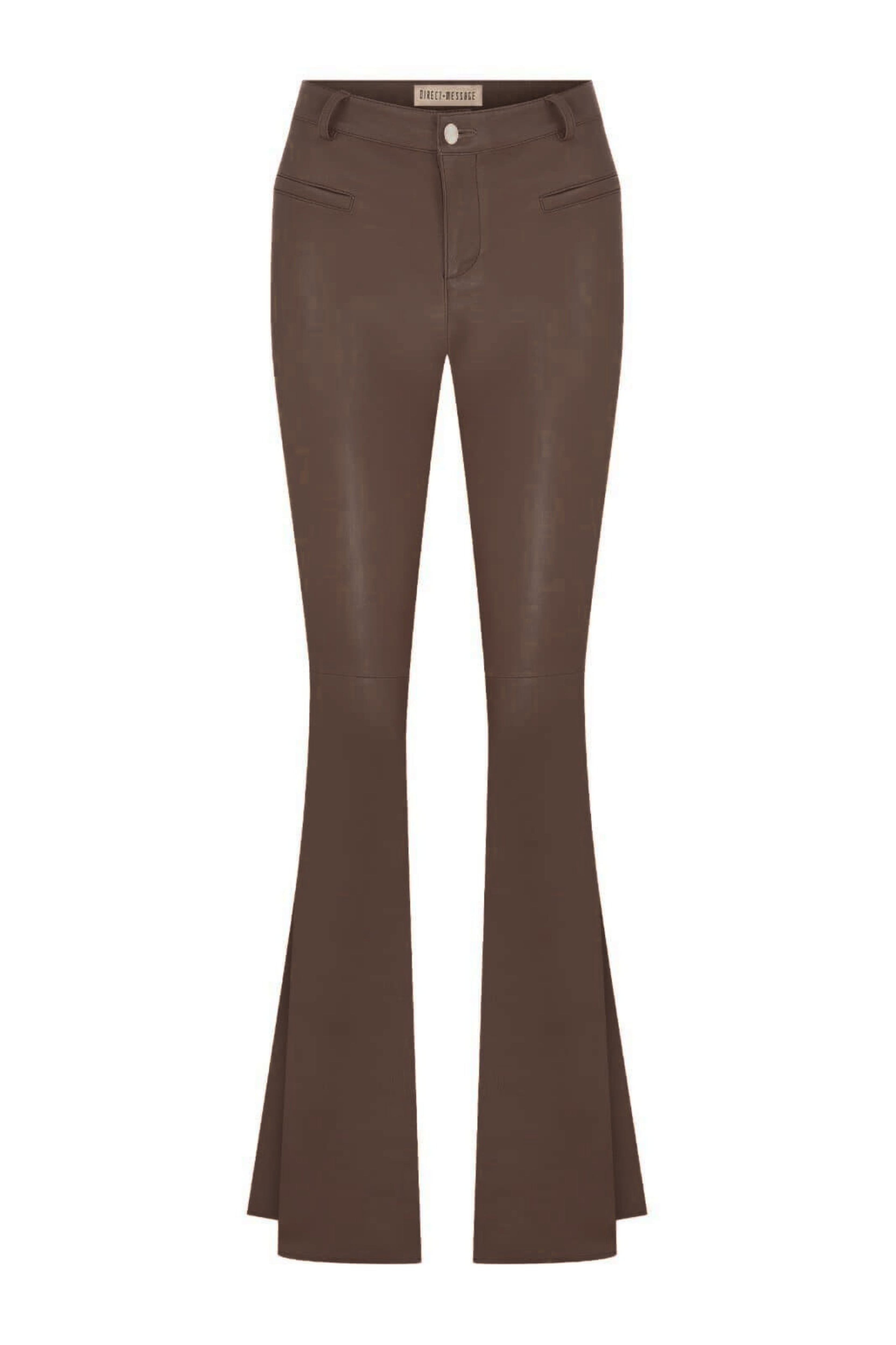 Vanessa Leather Pants - Dark Brown