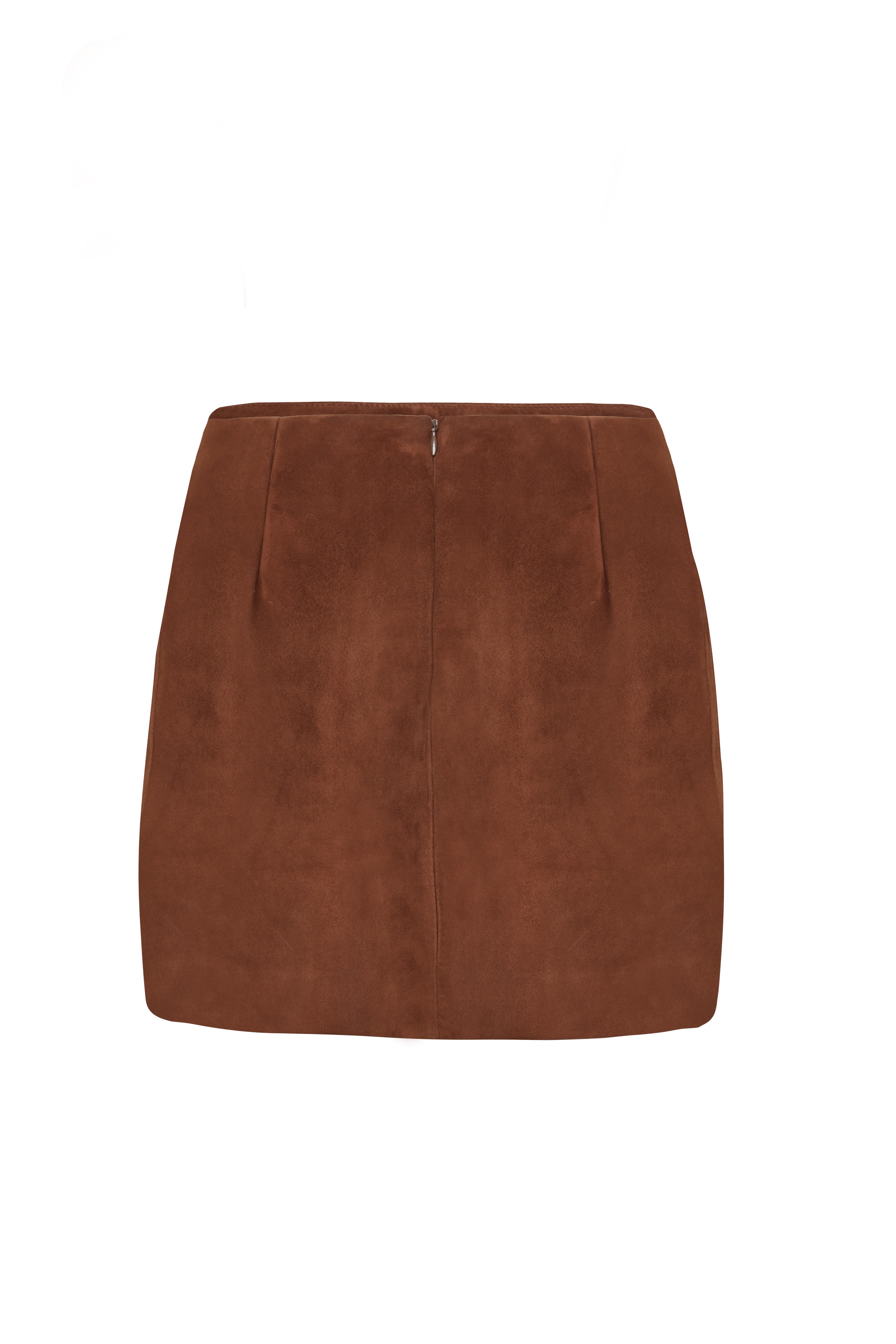 Rosa Suede Leather Skirt