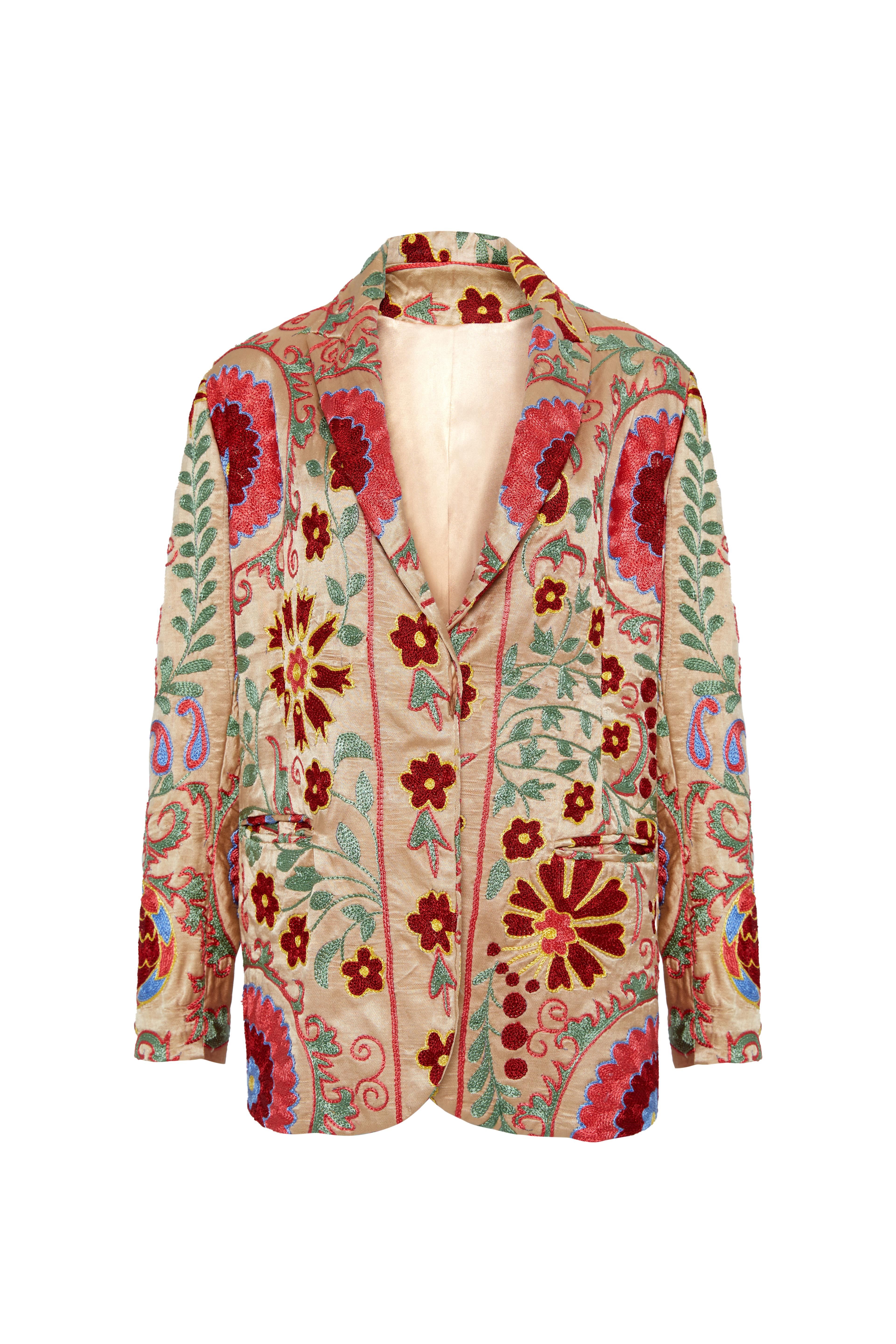 Silk Suzani Limited Edition Jacket - Beige