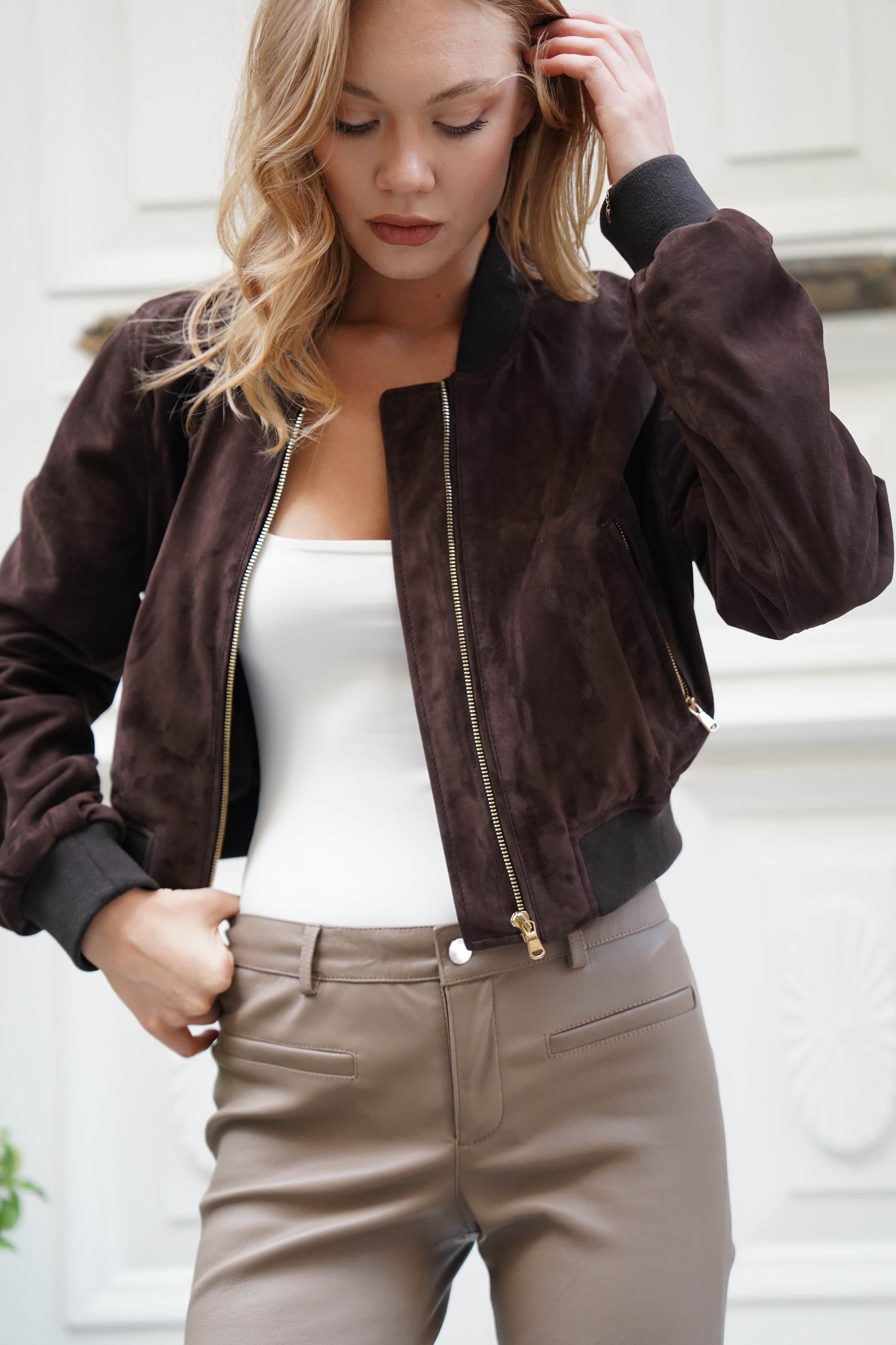 Rosa Suede Leather Jacket