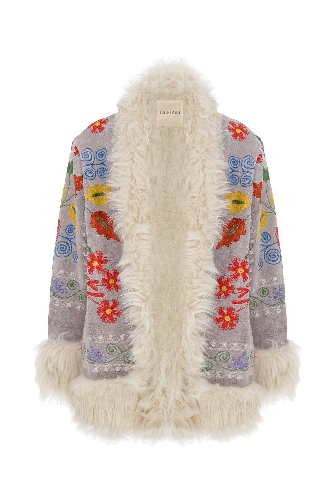 Alessi Floral Fur Jacket