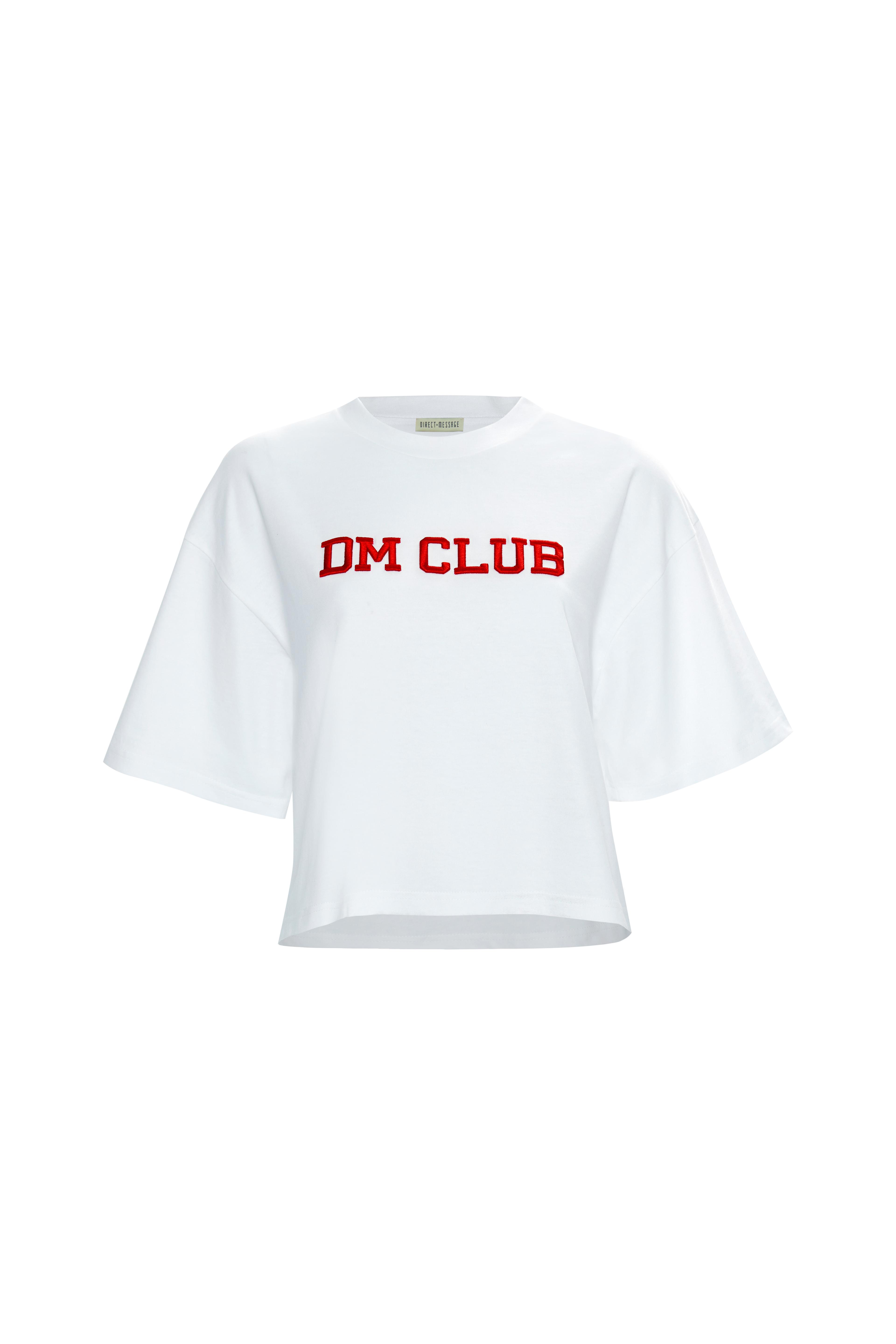 Direct Message Crop T-shirt - White