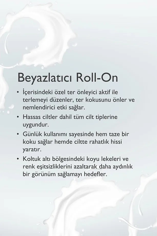 BAGA Tüm Cilt Tipleri İçin Beyazlatıcı Koku Önleyici  Ter Önleyici ve Terlemeyi Geciktirici Roll-on 50 ML