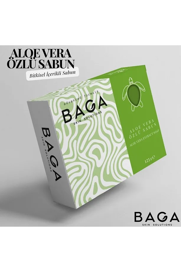 BAGA Zengin Vitamin ve Mineralli Canlandırıcı Nemlendirici Aloe Vera Özlü Sabun 125 gr