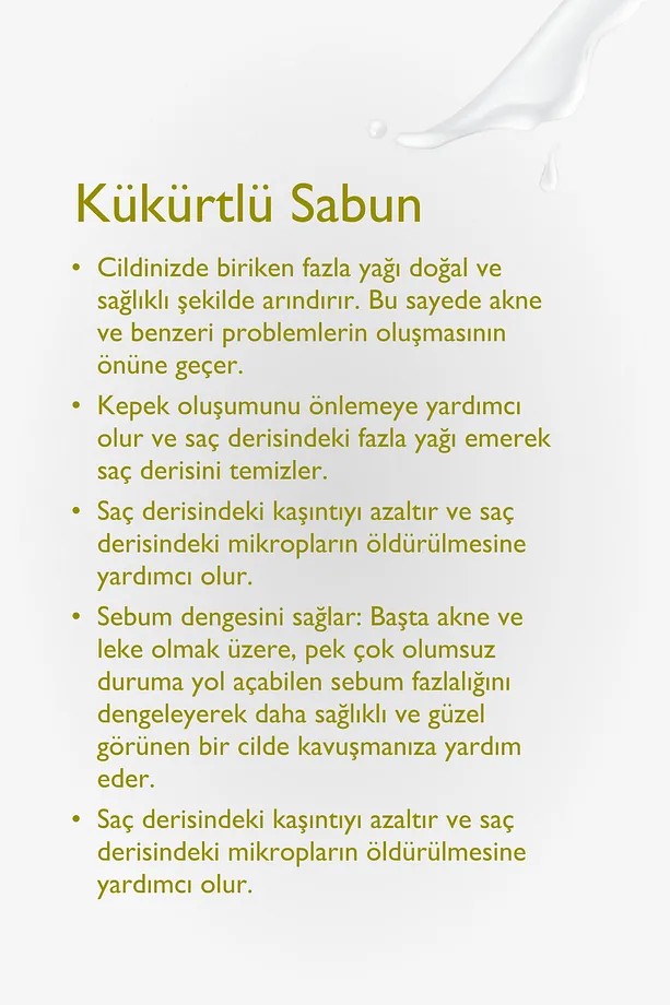 BAGA Derinlemesine Canlandırıcı Ve Nemlendirici Sebum Dengesi Sağlayıcı Kükürtlü Sabun 125 gr