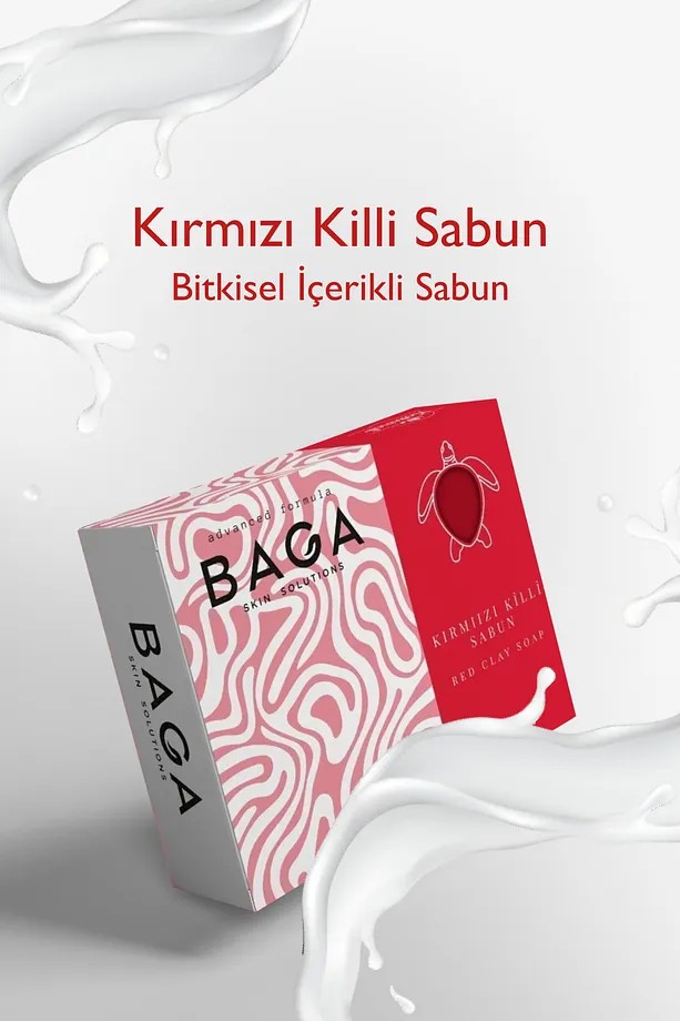 BAGA Kırmızı Killi Bitkisel İçerikli Cildi Besleyici Ve Canlandırıcı Sabun 125 Gr