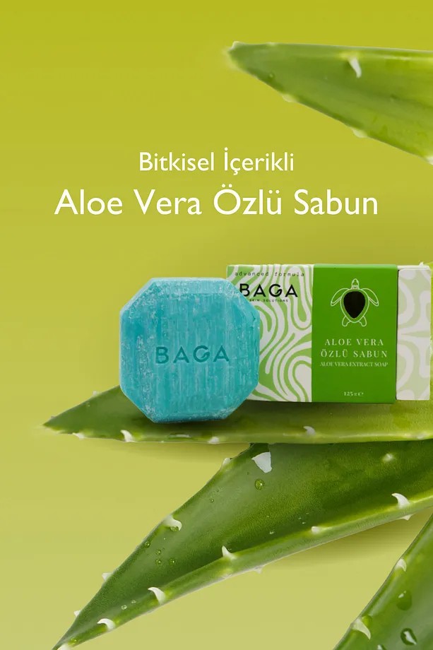 BAGA Zengin Vitamin ve Mineralli Canlandırıcı Nemlendirici Aloe Vera Özlü Sabun 125 gr