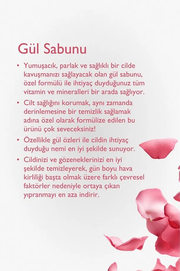BAGA Cilt Yumuşatıcı Canlandırıcı Yaşlanma Karşıtı Gül Sabunu 125 Gr