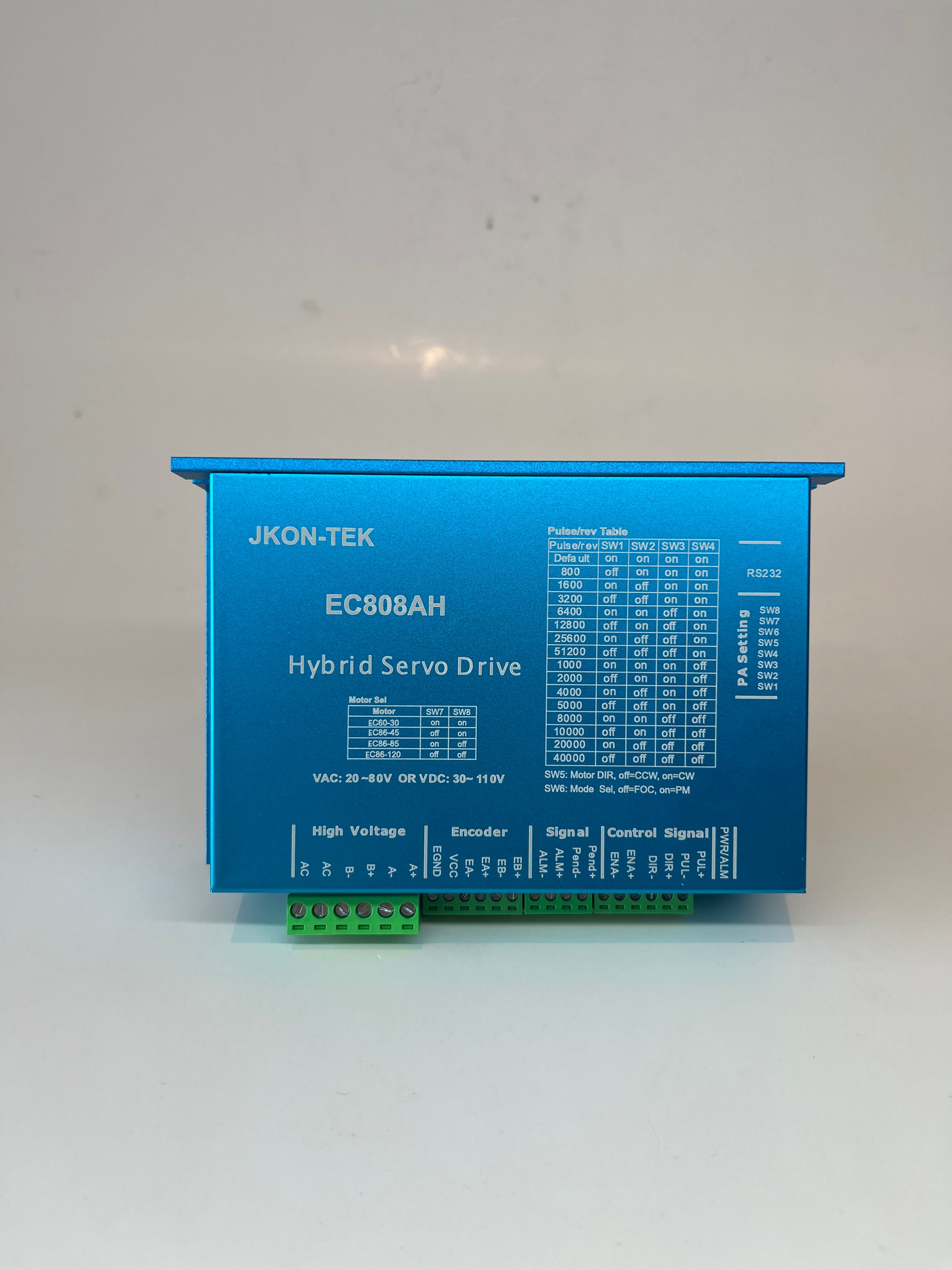 8A Enkoderli Step Motor Sürücü (Hibrit Servo Sürücü) (EC808AH) DC/AC Besleme Fanlı Kasa